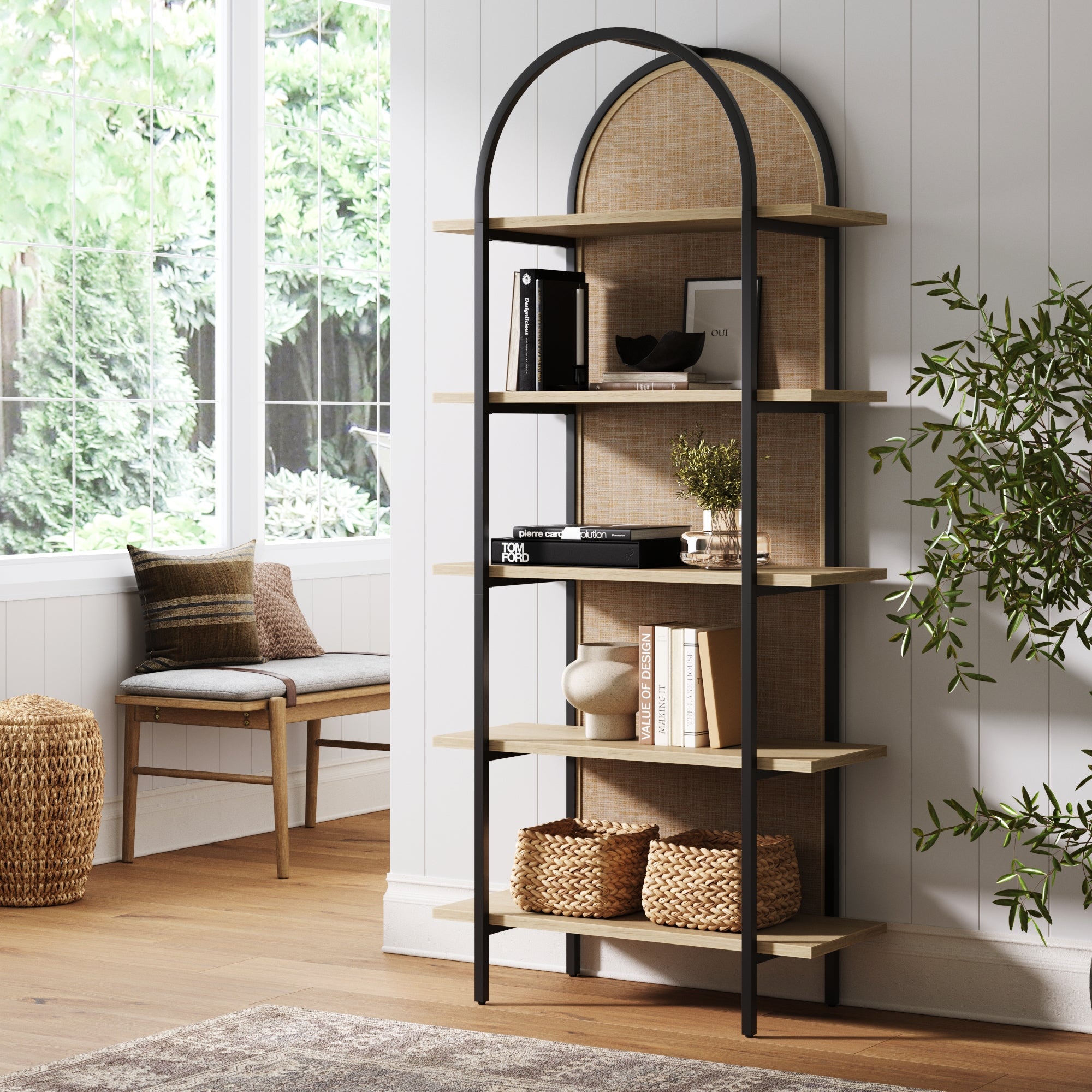 Arched Bookshelves - Nathan James
