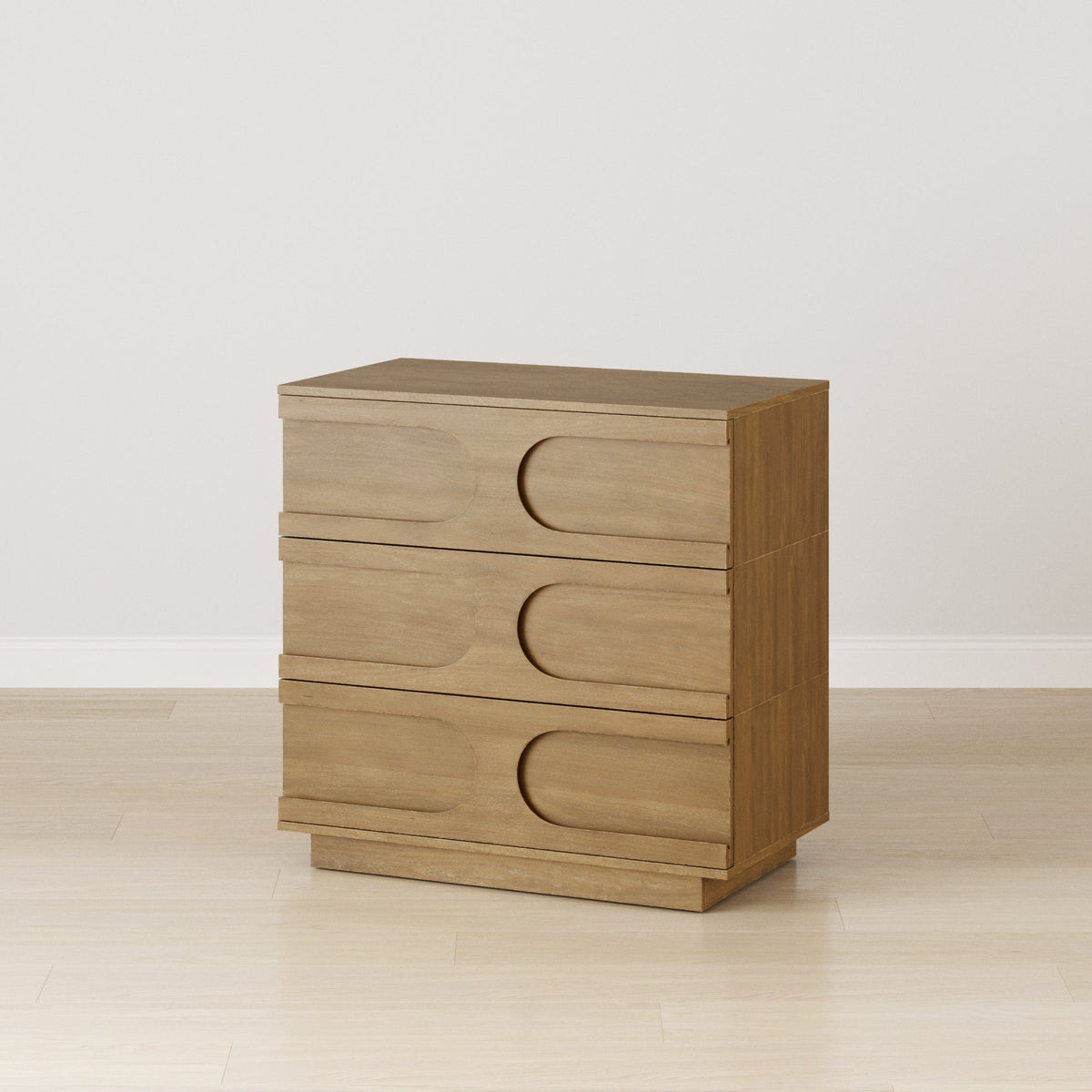 Mid-Century Modern Wood Stackable 3-Drawer Dresser Brown - Nathan James