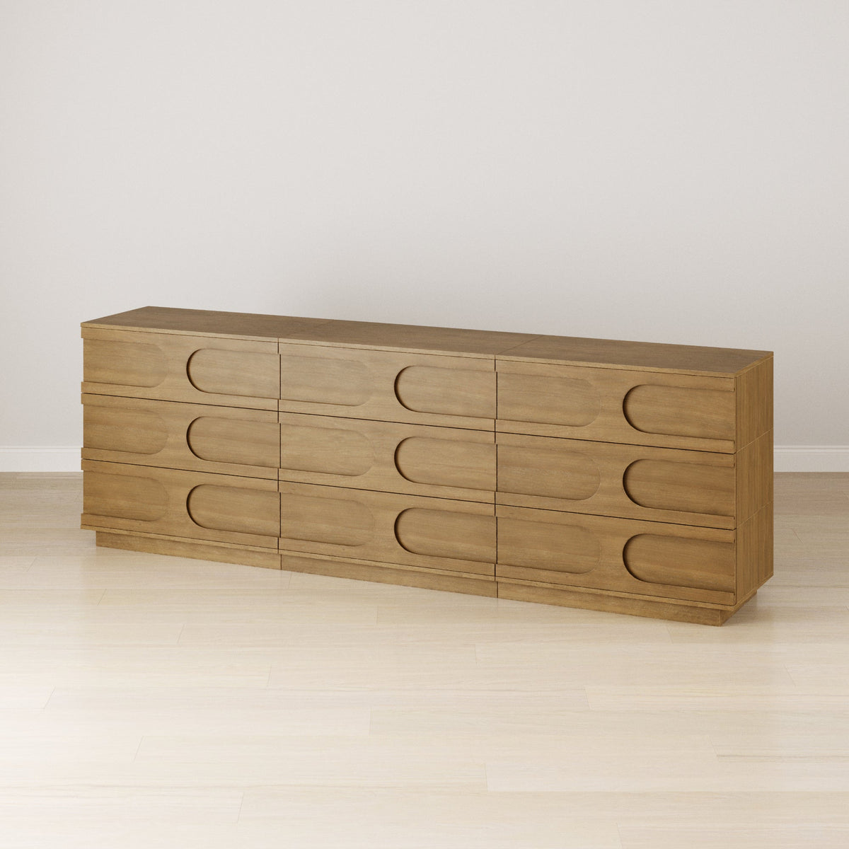 Mid-Century Modern Wood Stackable 9-Drawer Dresser Brown - Nathan James