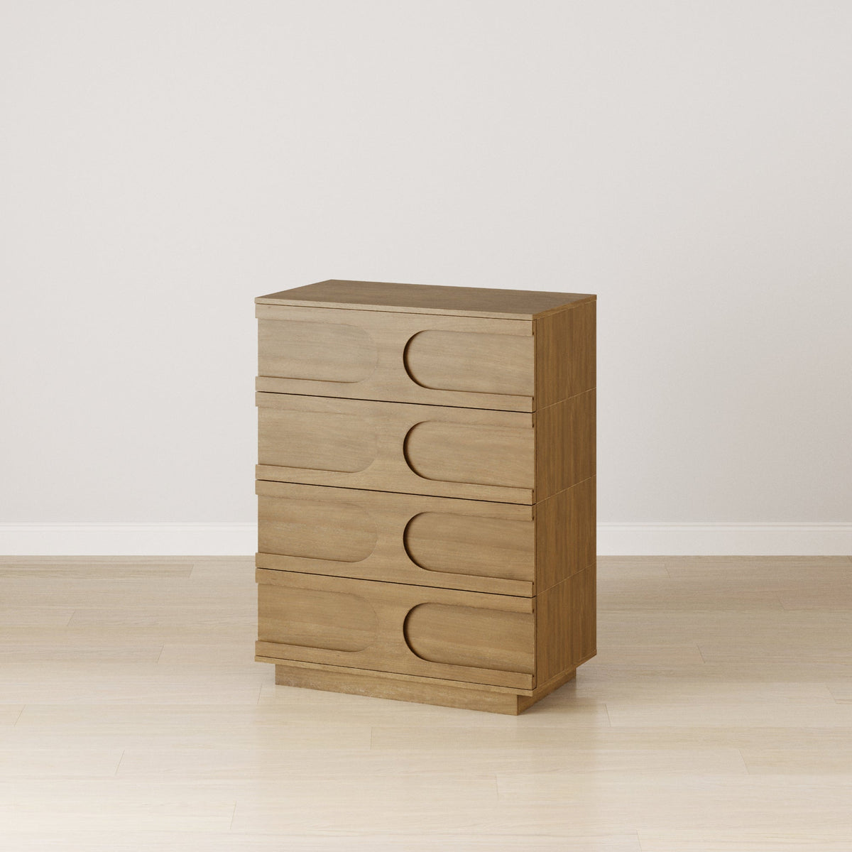 Mid-Century Modern Wood Stackable 4-Drawer Dresser Brown - Nathan James