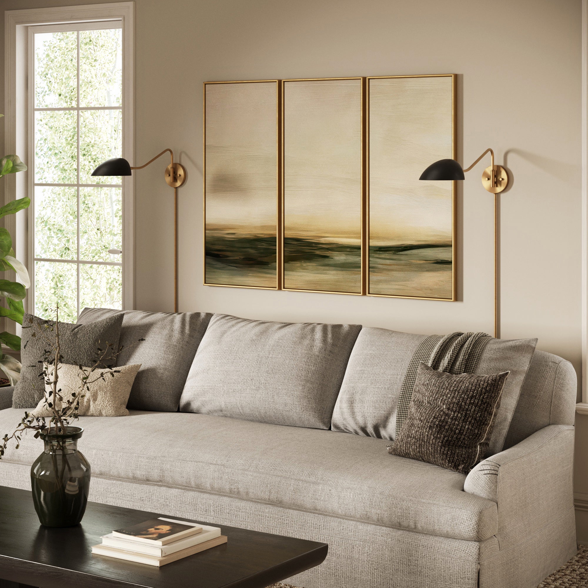 Mid-Century Metal Plug-In Swing Arm Wall Sconce (Set of 2) - Nathan James
