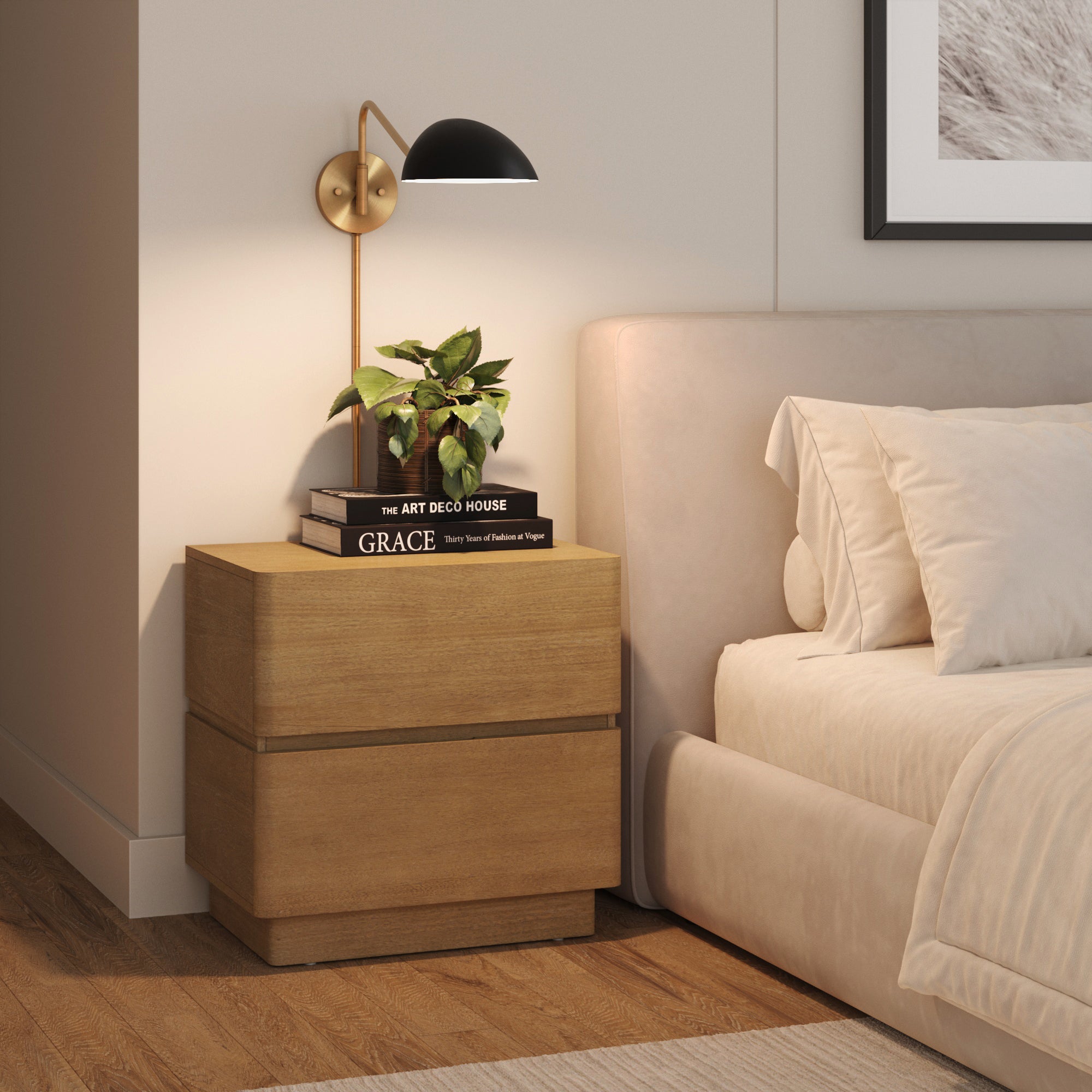 Mid Century Metal Plug-In Swing Arm Wall Sconce - Nathan James