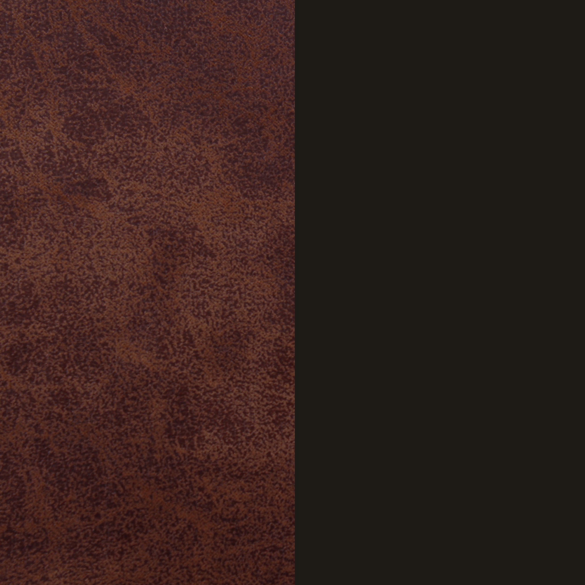 A textured brown surface with a mottled, speckled pattern on the left side, contrasting with a solid dark brown or black area on the right.
