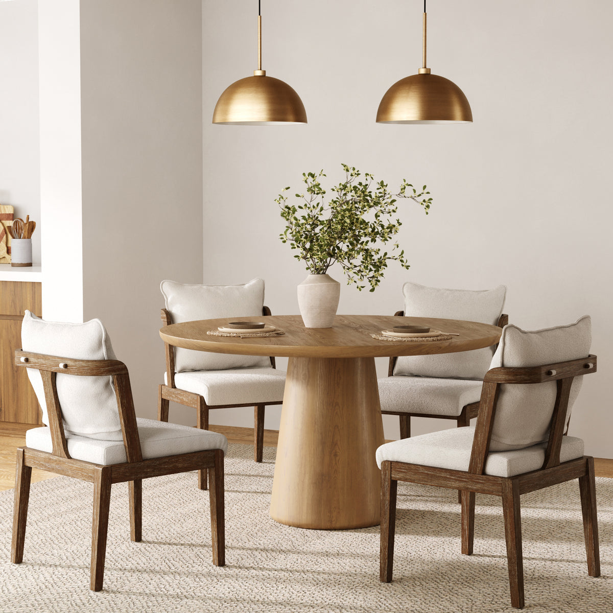 Scandinavian Dining Chair with Back Dark Brown (Set of 4) - Nathan James
