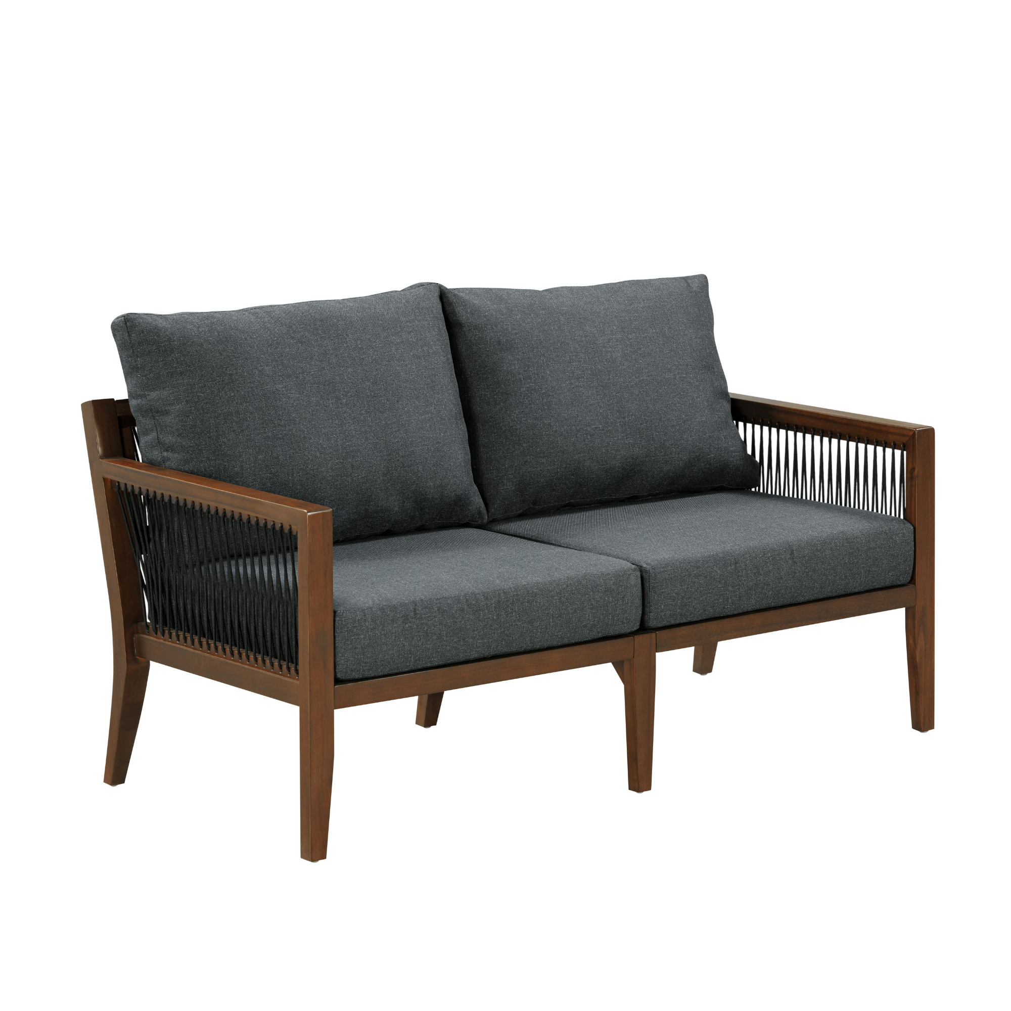 Outdoor Wood Patio Couch Gray Dark Acacia