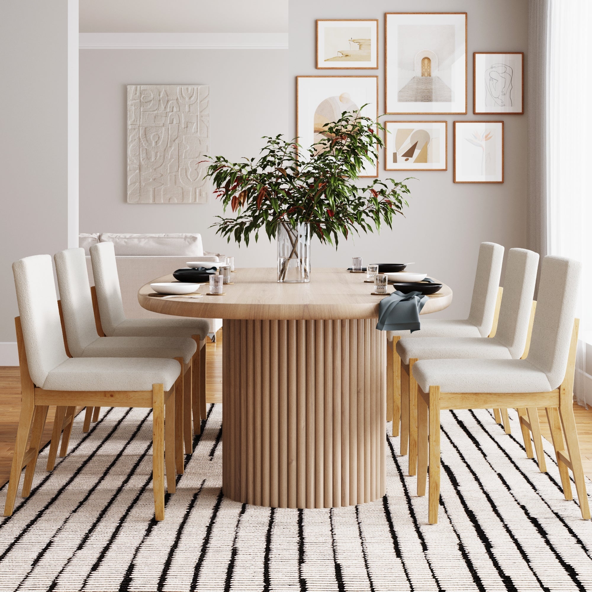 Exposed Back Dining Chairs (Set of 6)