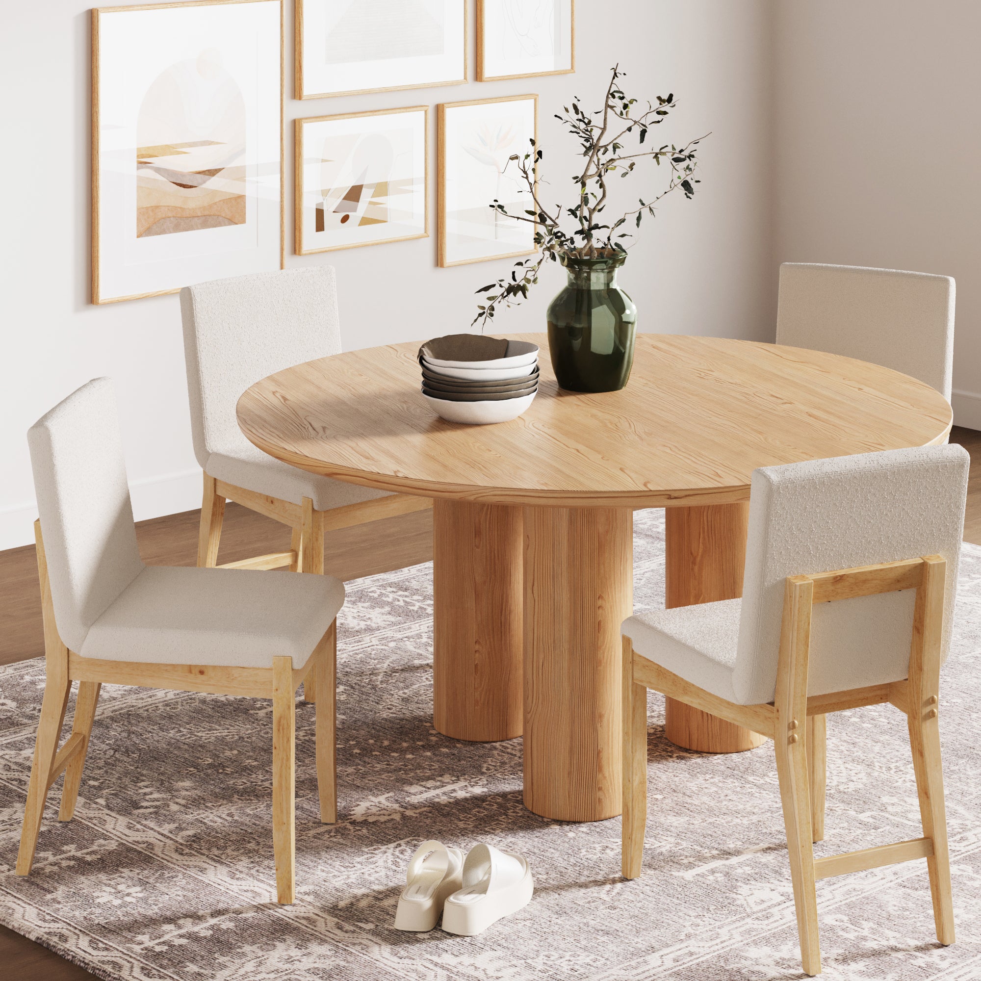 Exposed Back Dining Chair Brushed Warm Pine - Nathan James