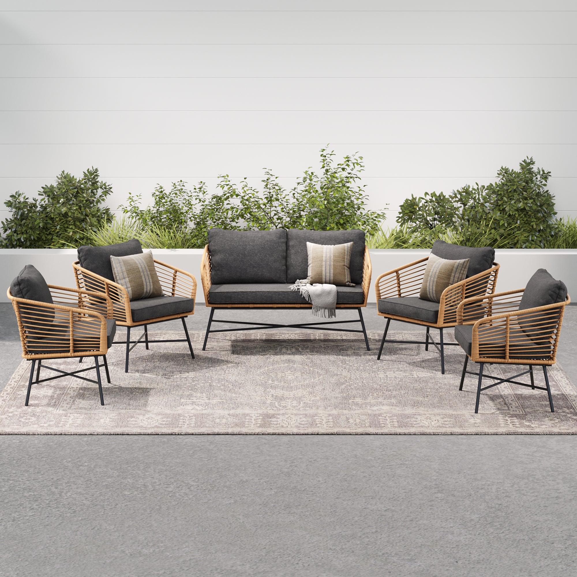 Rattan Outdoor Furniture Set of 5 | Flow