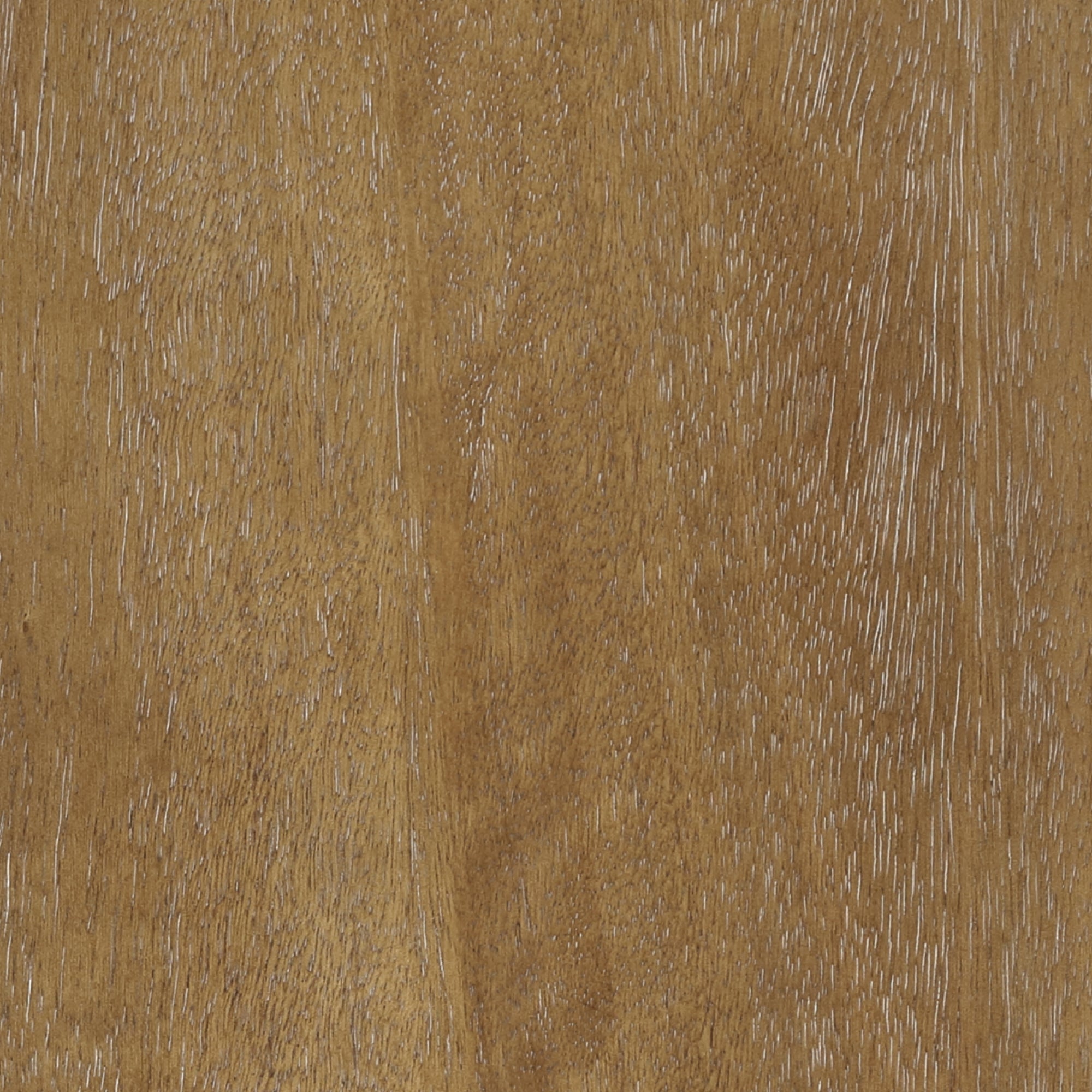 Close-up view of a wooden surface with a natural brown color, visible grain patterns, and texture. The wood has a slightly glossy finish, highlighting its organic lines and subtle variations in tone.