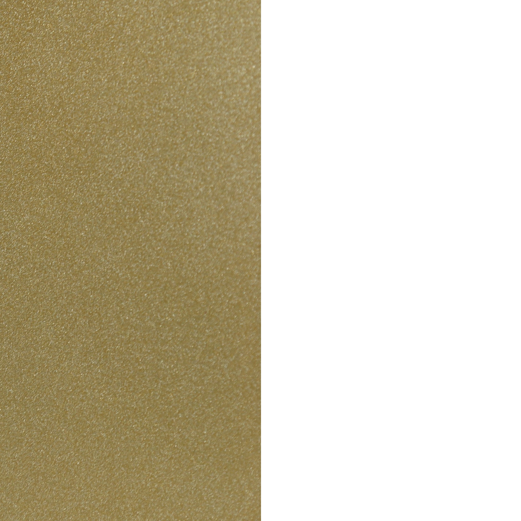 A close-up of a gold, metallic, textured surface fills the left two-thirds of the image, while the right third is plain white.