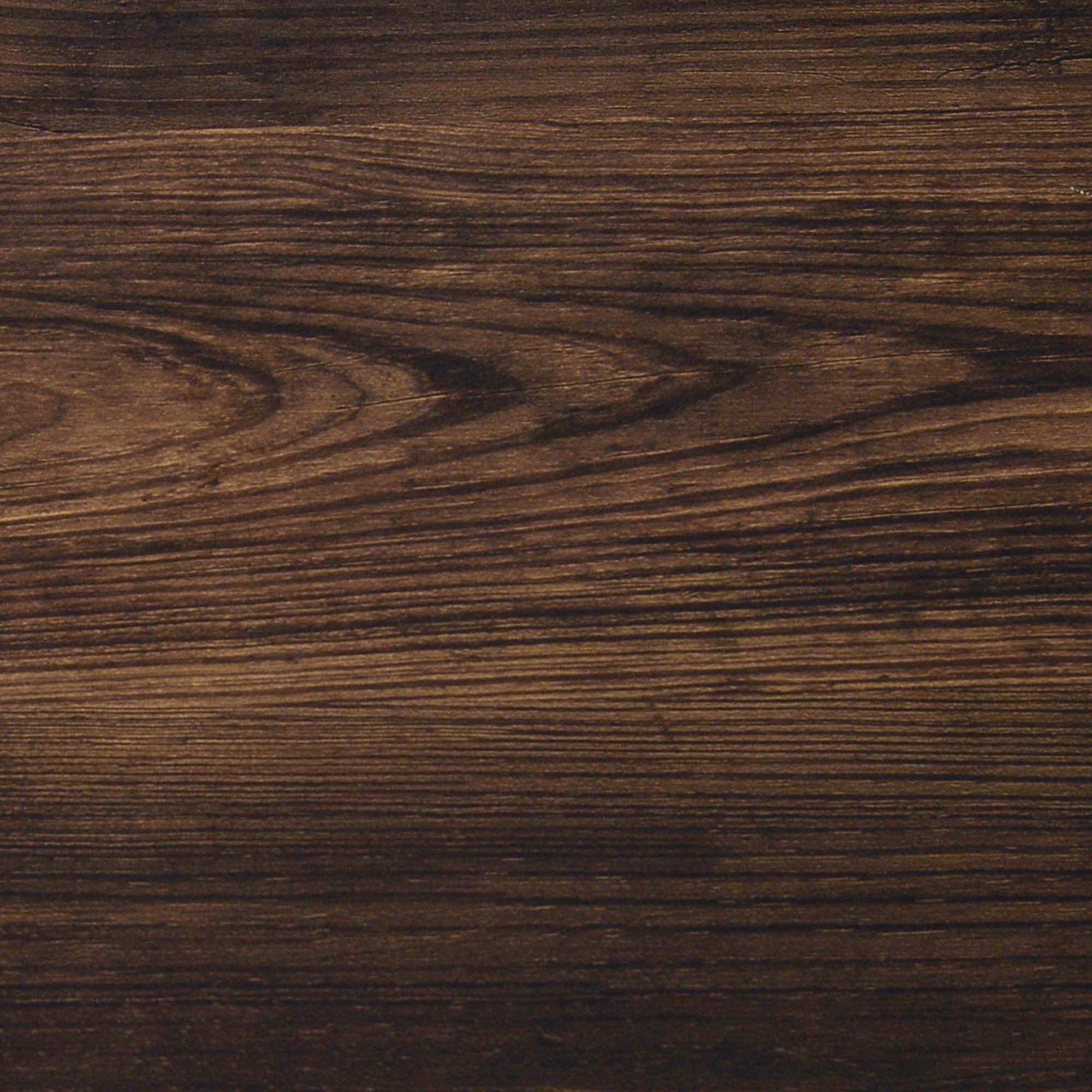 Dark brown wooden surface with visible grain patterns and natural texture, featuring horizontal lines and knots for a rustic appearance.