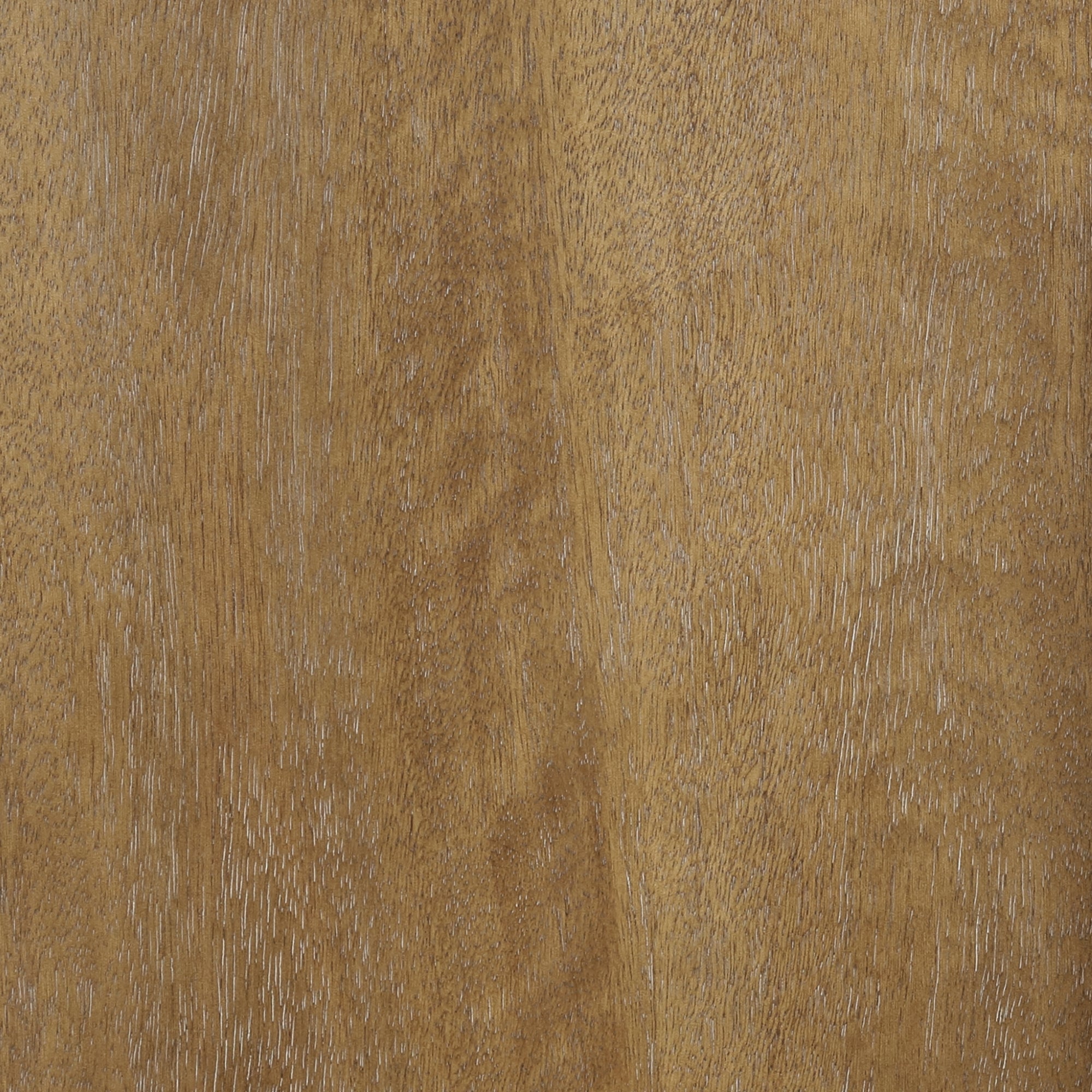 Close-up of a smooth wooden surface with a natural grain pattern in warm brown tones, featuring streaks and textured lines throughout.
