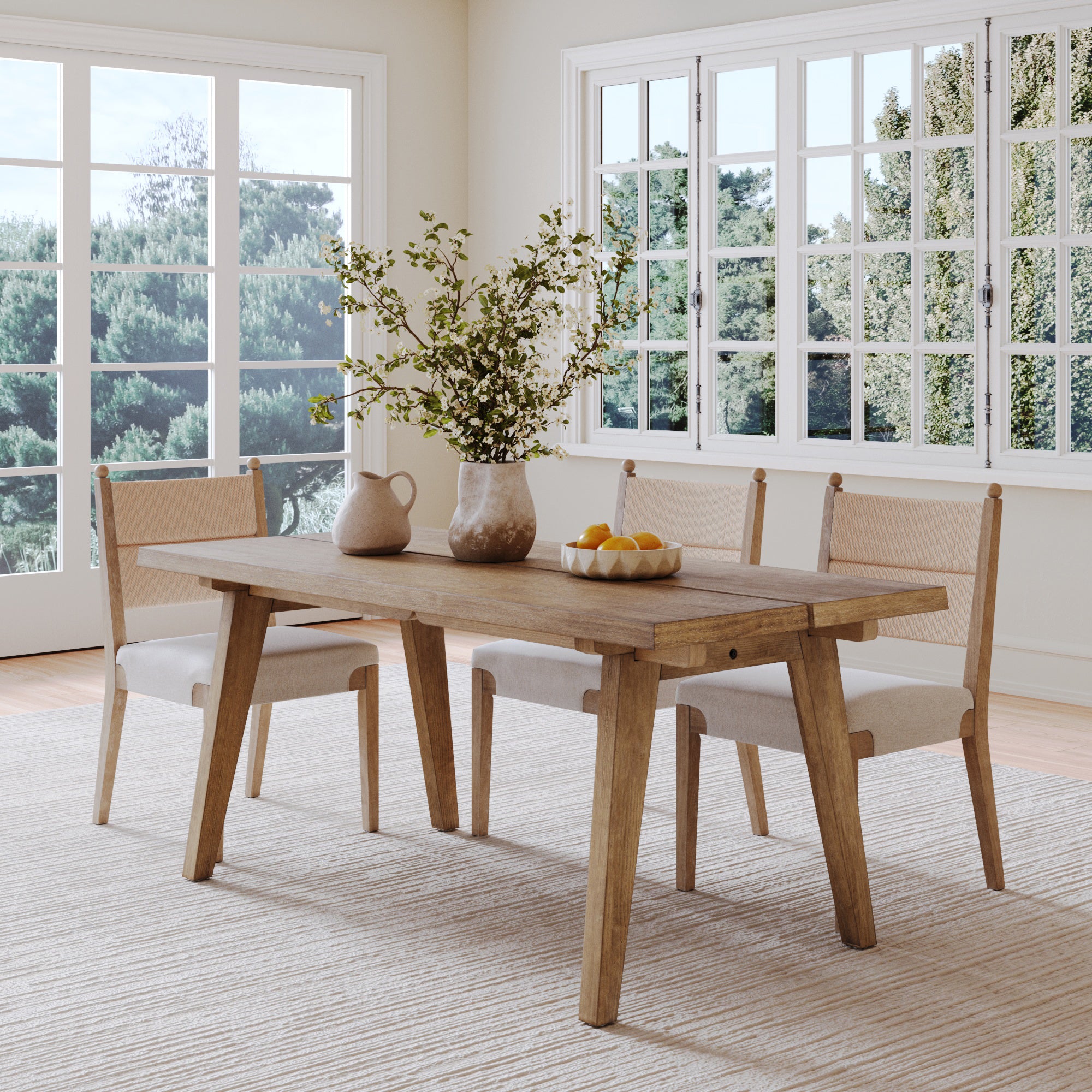 Andy Modern Farmhouse Extendable Dini...