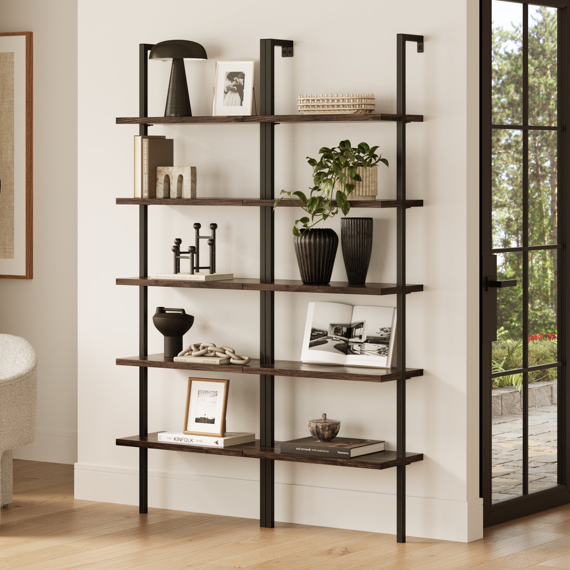Theo Bookshelf Nutmeg Wood Set of 2 | Nathan James