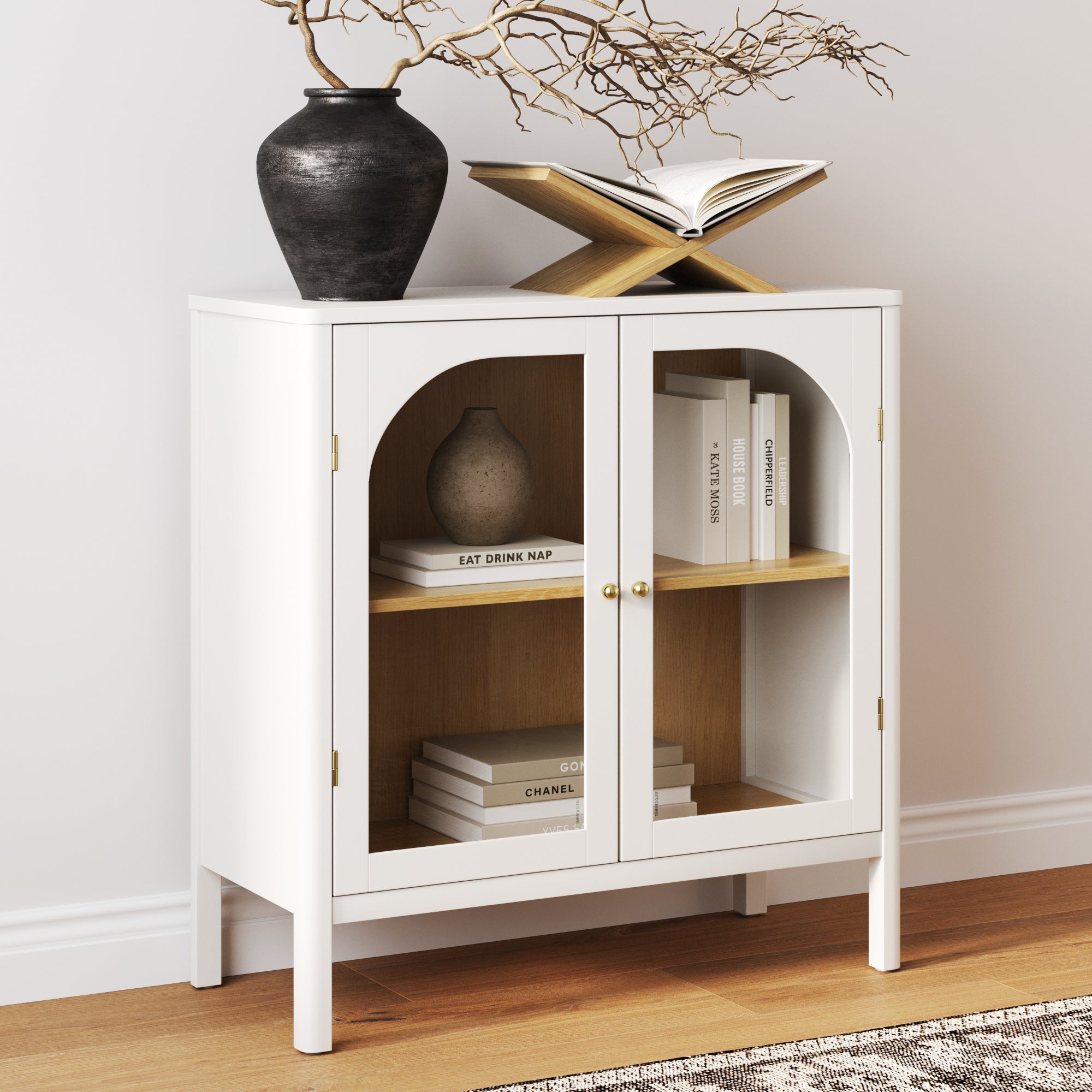 Mason Modern White Sideboard Buffet Cabinet Storage | Nathan James