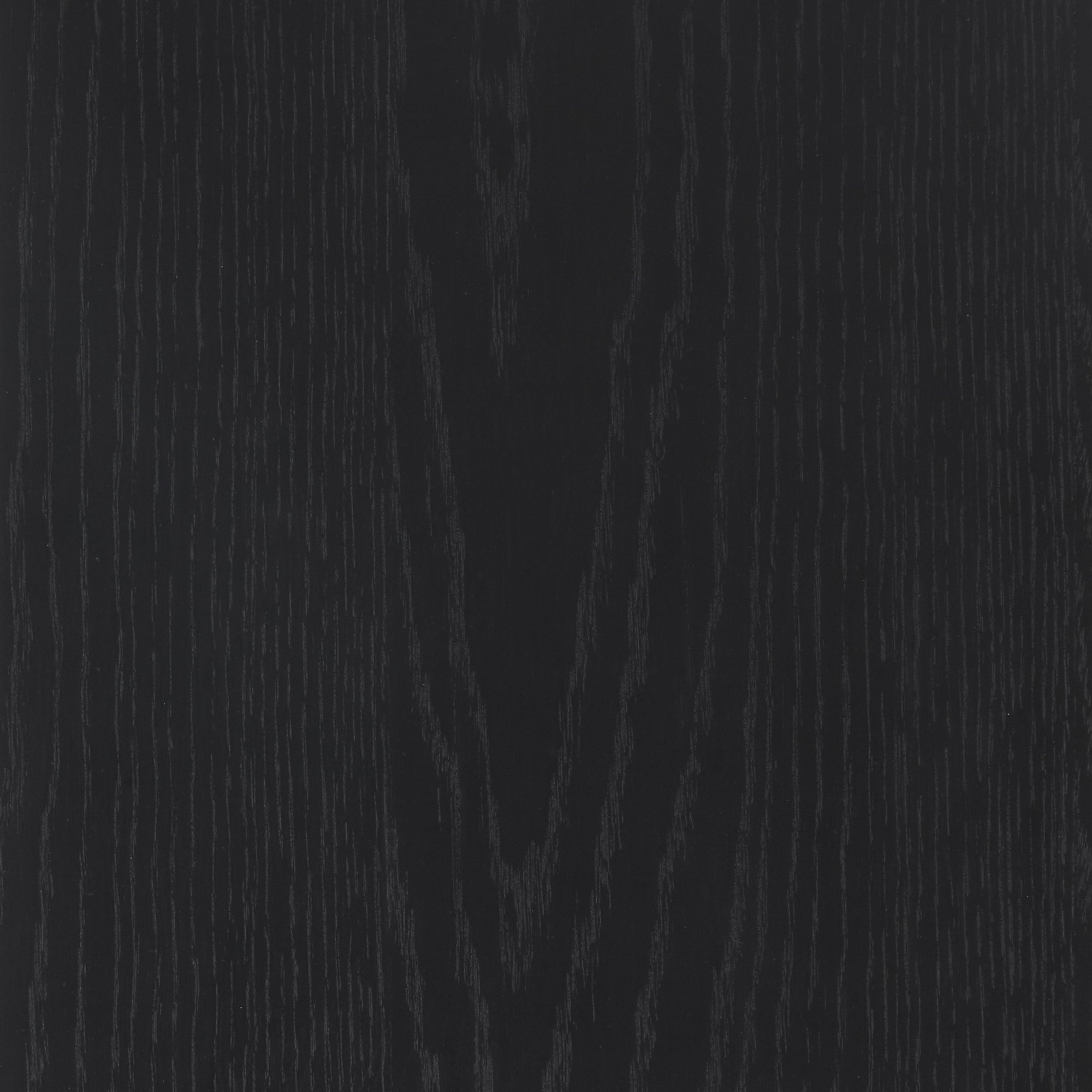 Dark black wood surface with visible grain patterns running vertically, creating a textured and natural appearance.