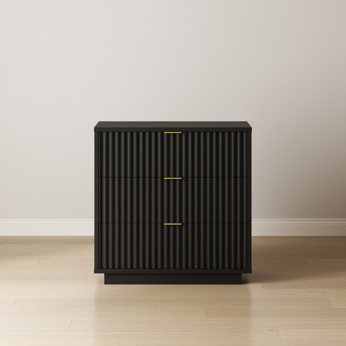 Modern Stackable 3-Drawer Modular Dresser Black Oak - Nathan James