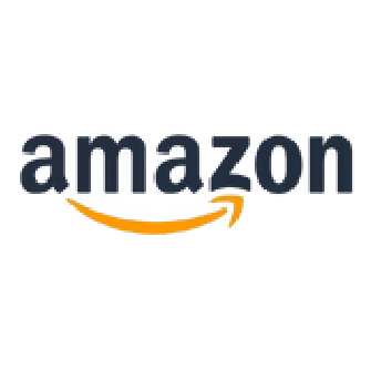 Amazon logo with the word amazon in black lowercase letters and a yellow curved arrow underneath, pointing from the a to the z.