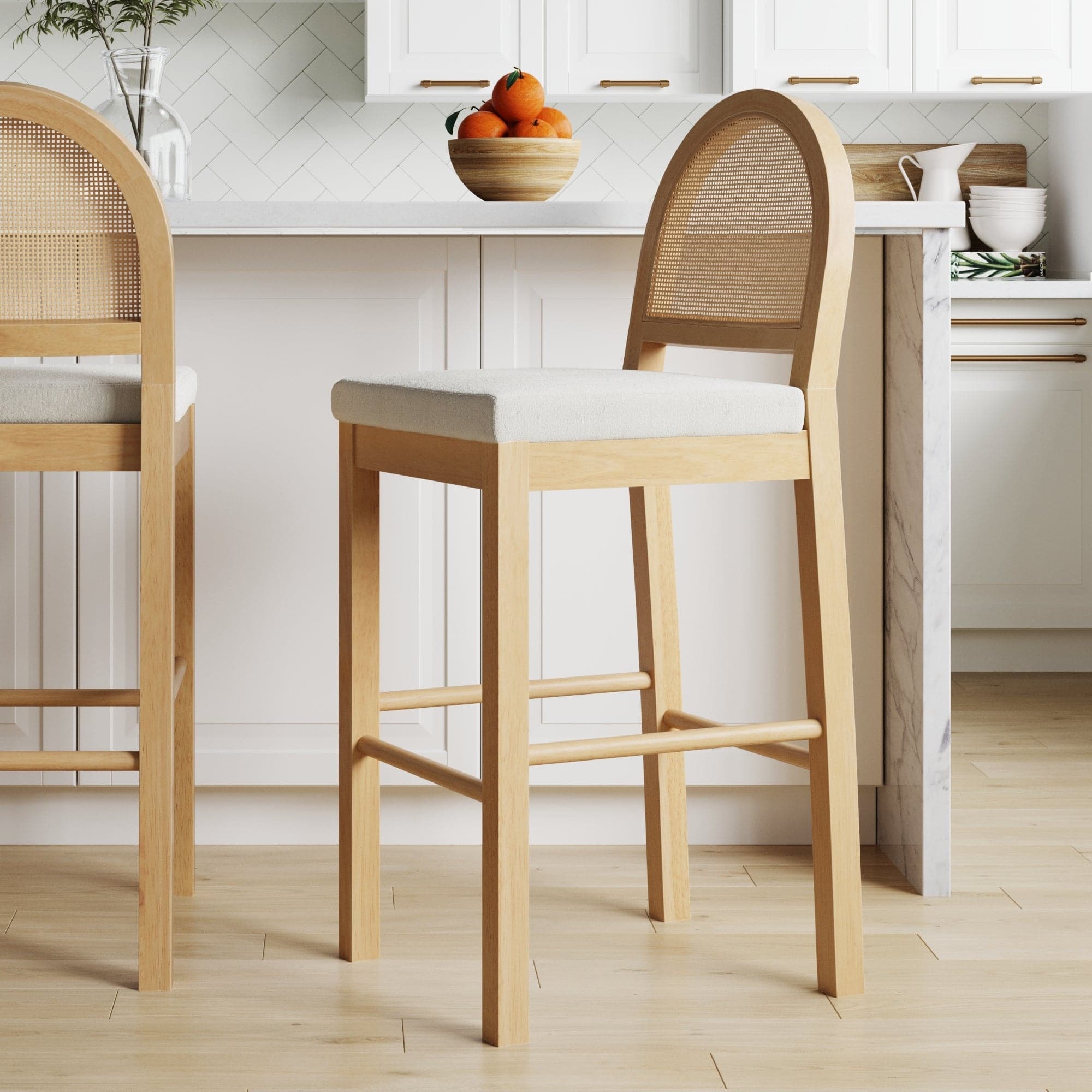 Rattan counter stools 2024 with backs