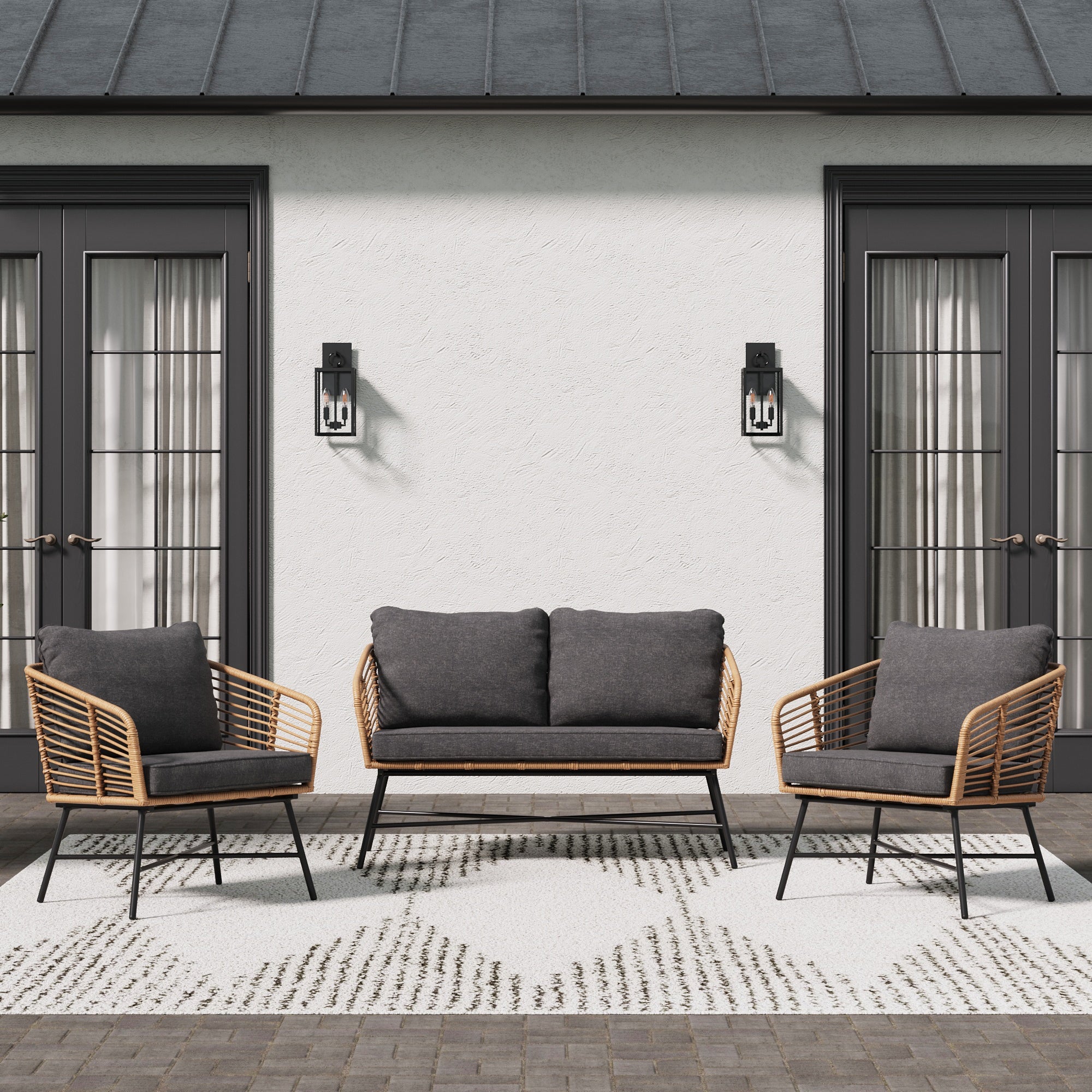 Rattan Outdoor Furniture Set of 3 | Flow