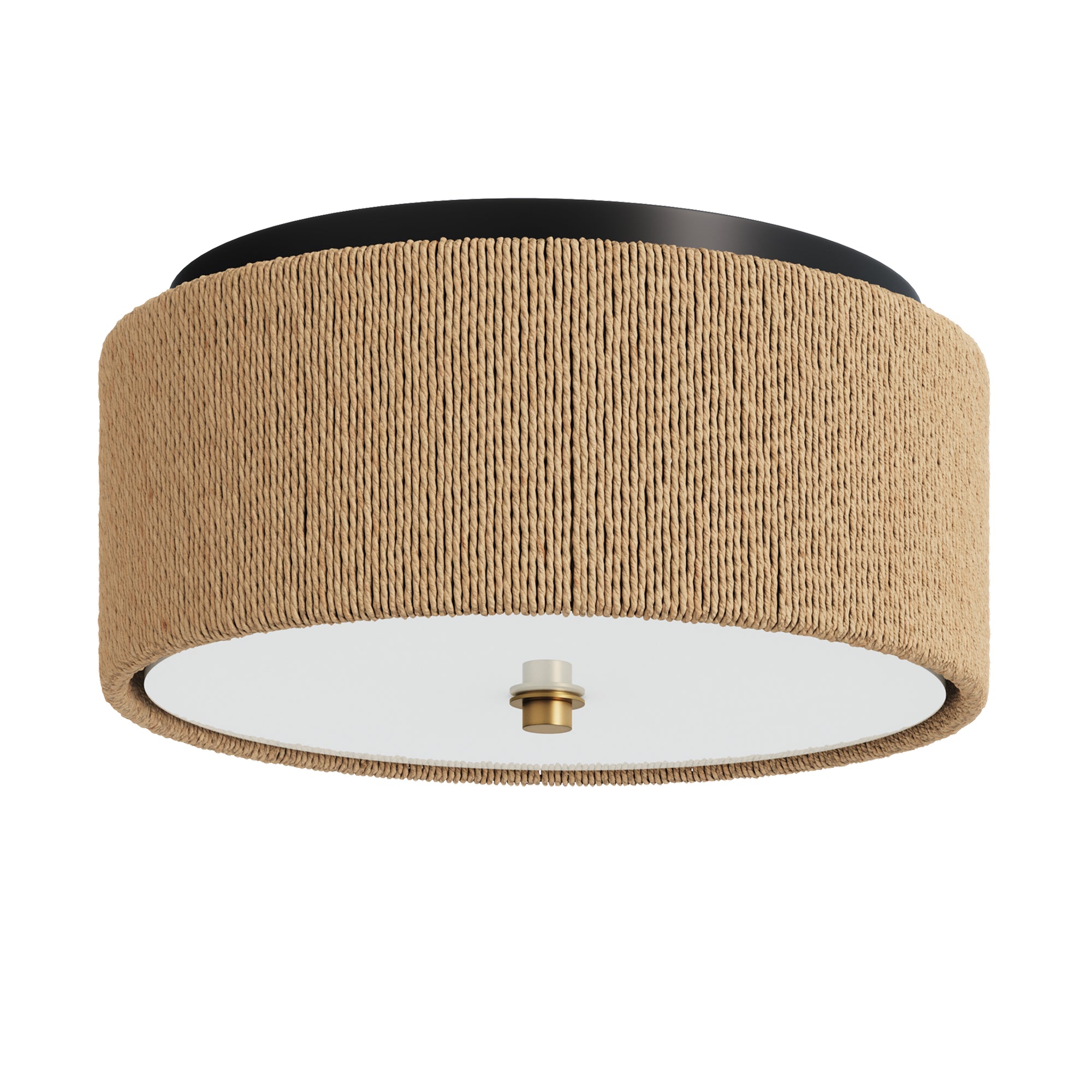 Seagrass Shade Flush Mount Ceiling Light - Thumbnail 2