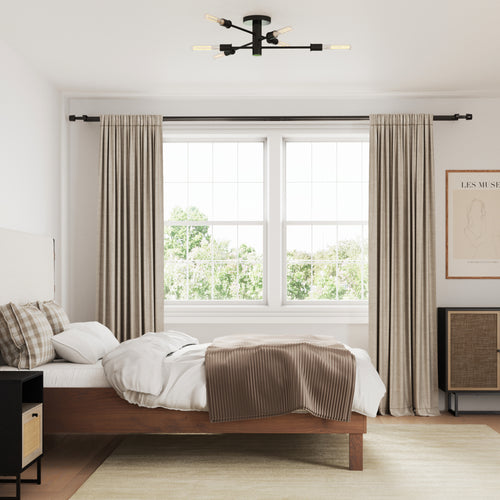 Elmont Modern Sputnik Flush Mount Ceiling 6Light Nathan James