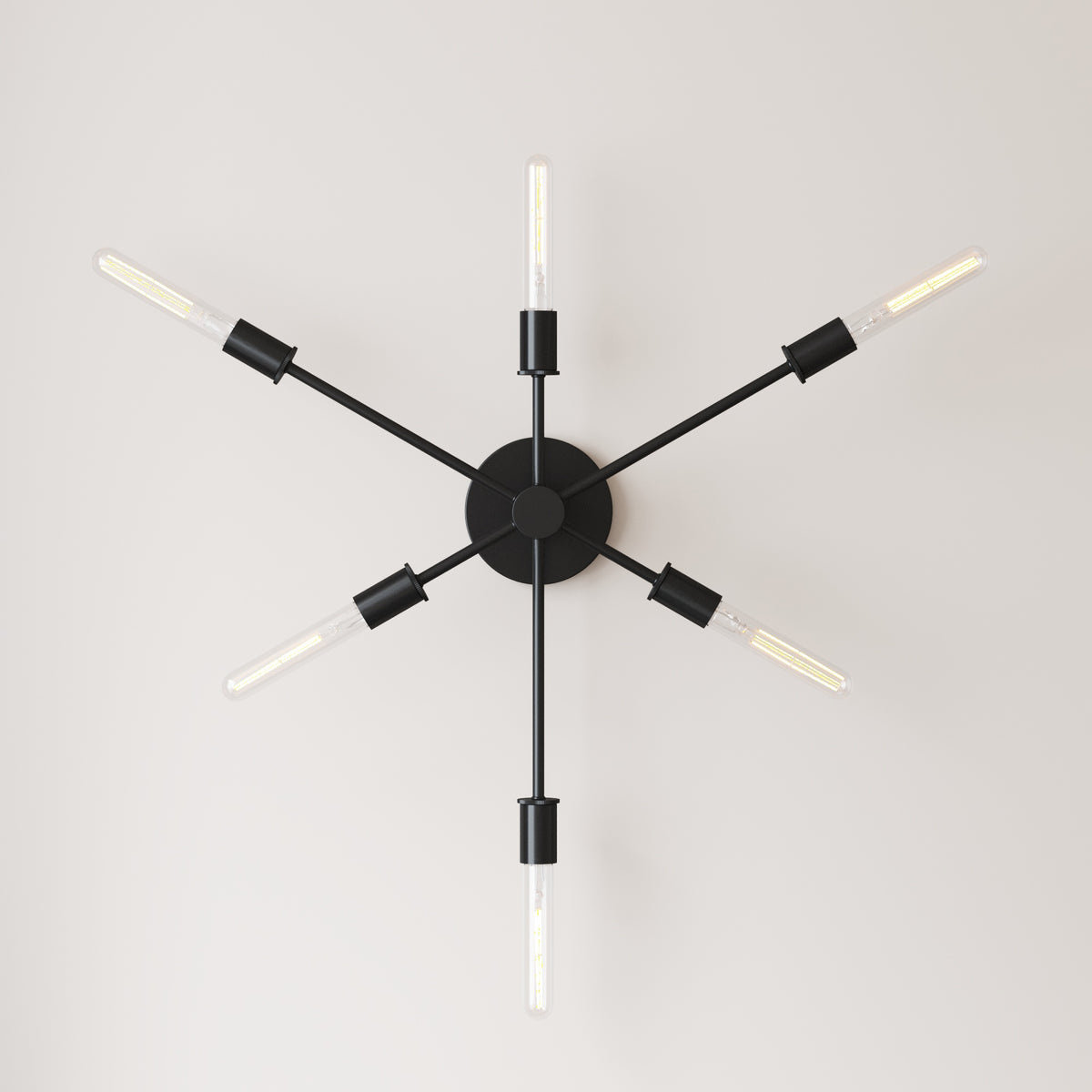 Elmont Modern Sputnik Flush Mount Ceiling 6Light Nathan James
