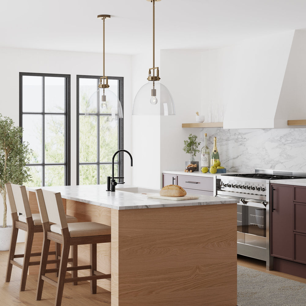 Leigh Modern Glass Dome Pendant Light Set of 2 | Nathan James