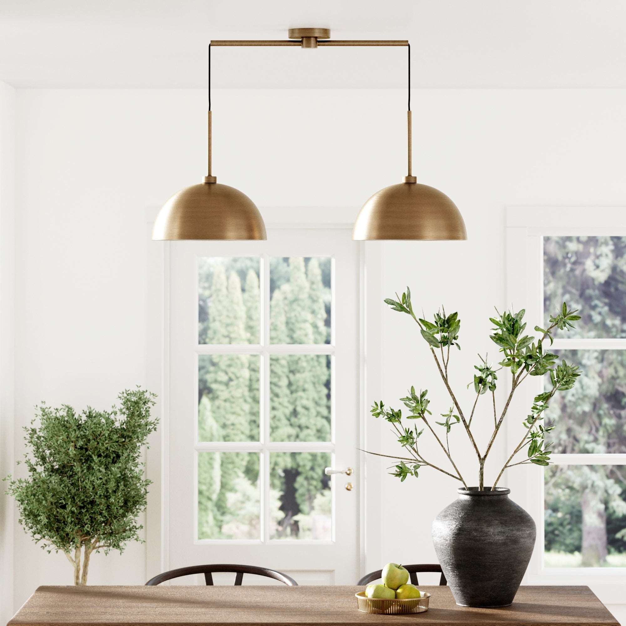 Metal Hanging Ceiling Pendant Light | Percy Vintaged Brass