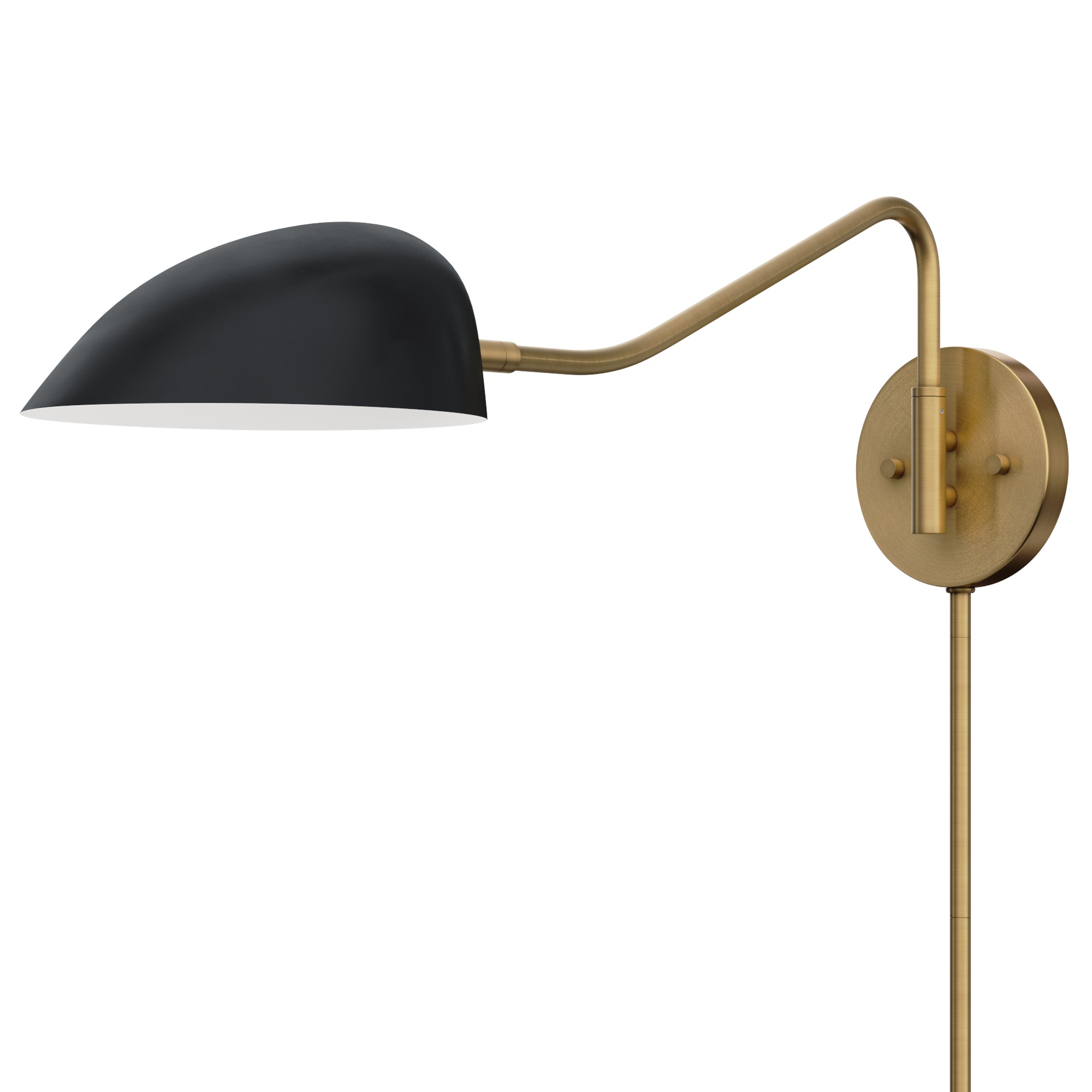 Mid Century Metal Plug-In Swing Arm Wall Sconce - Nathan James