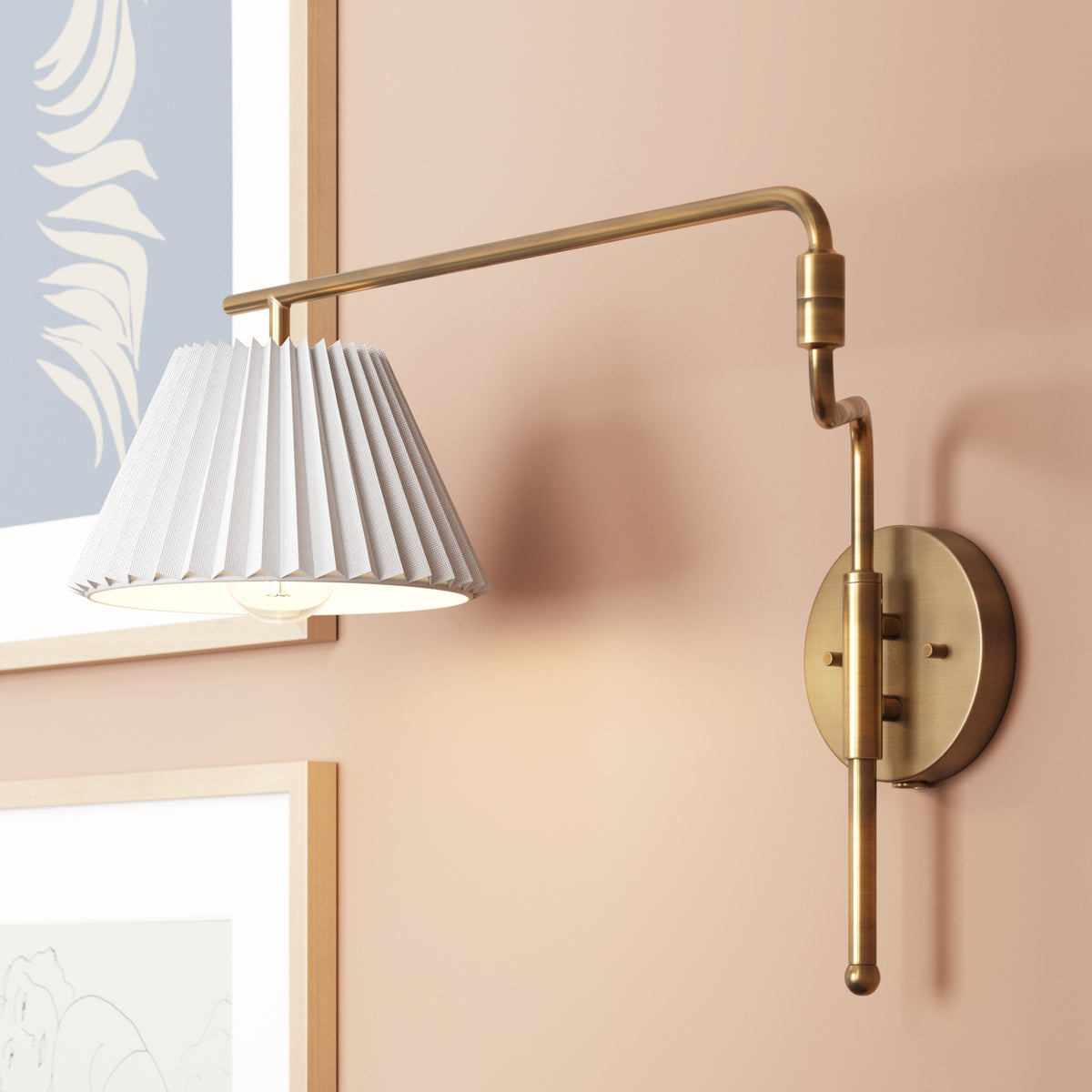 LED Wall Mounted Reading Light Antique Brass | Lighting And Lights UK