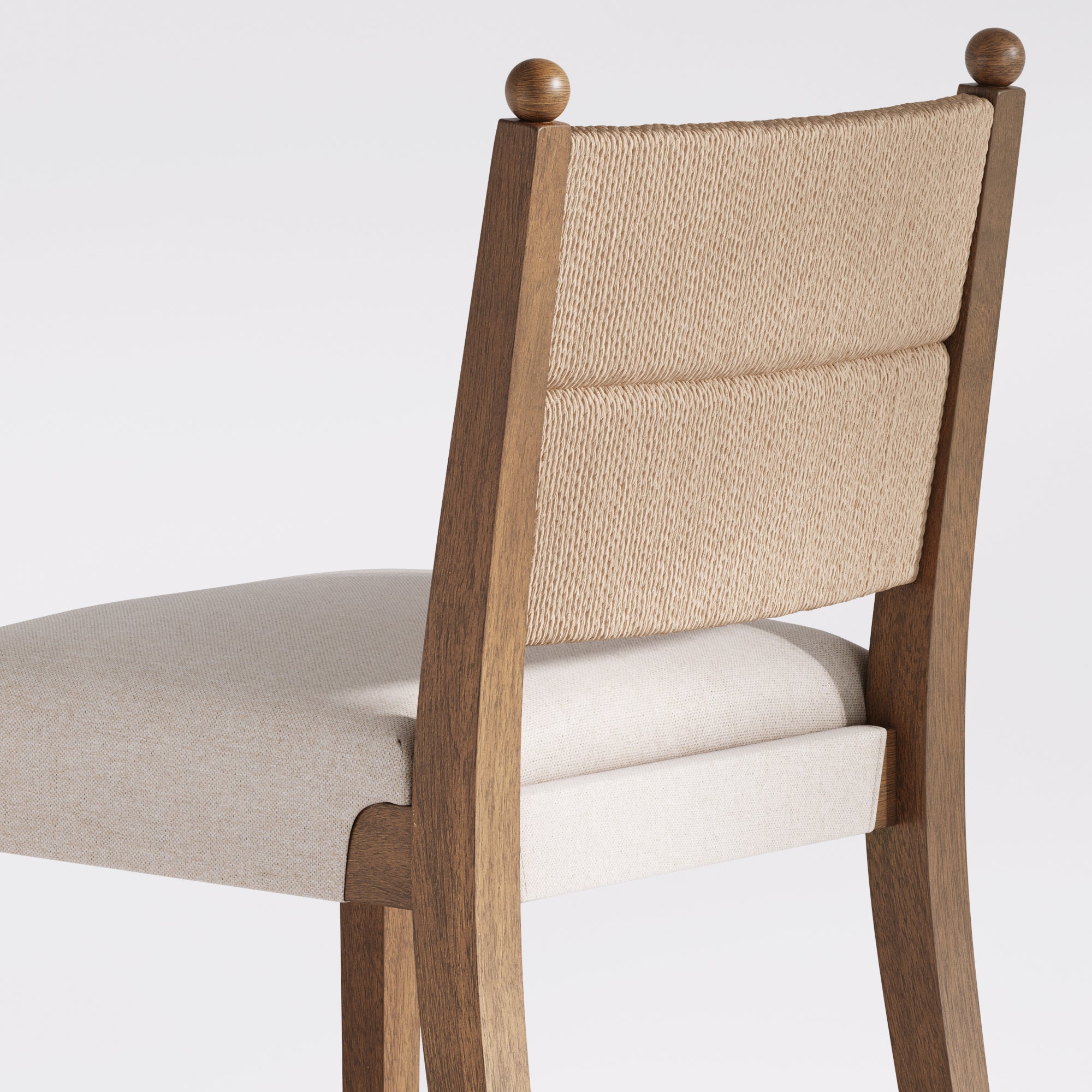Modern Seagrass Counter Stool Upholstered Dark Brown (Set of 4) - Nathan James