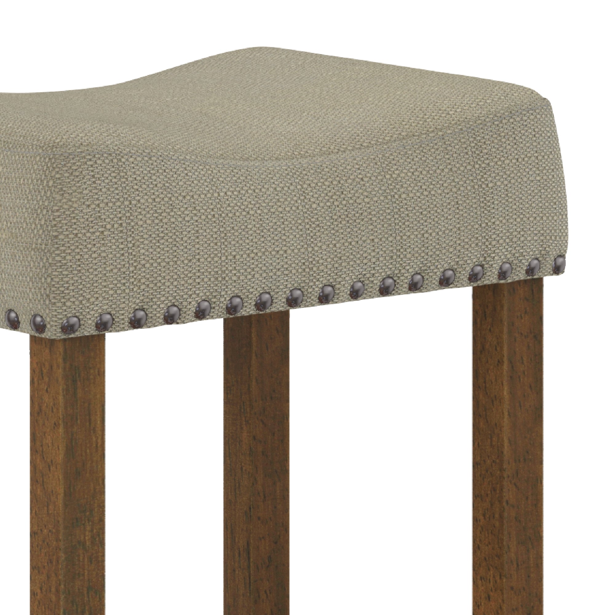 Hylie Upholstered Wood Farmhouse Bar Stool Nathan James