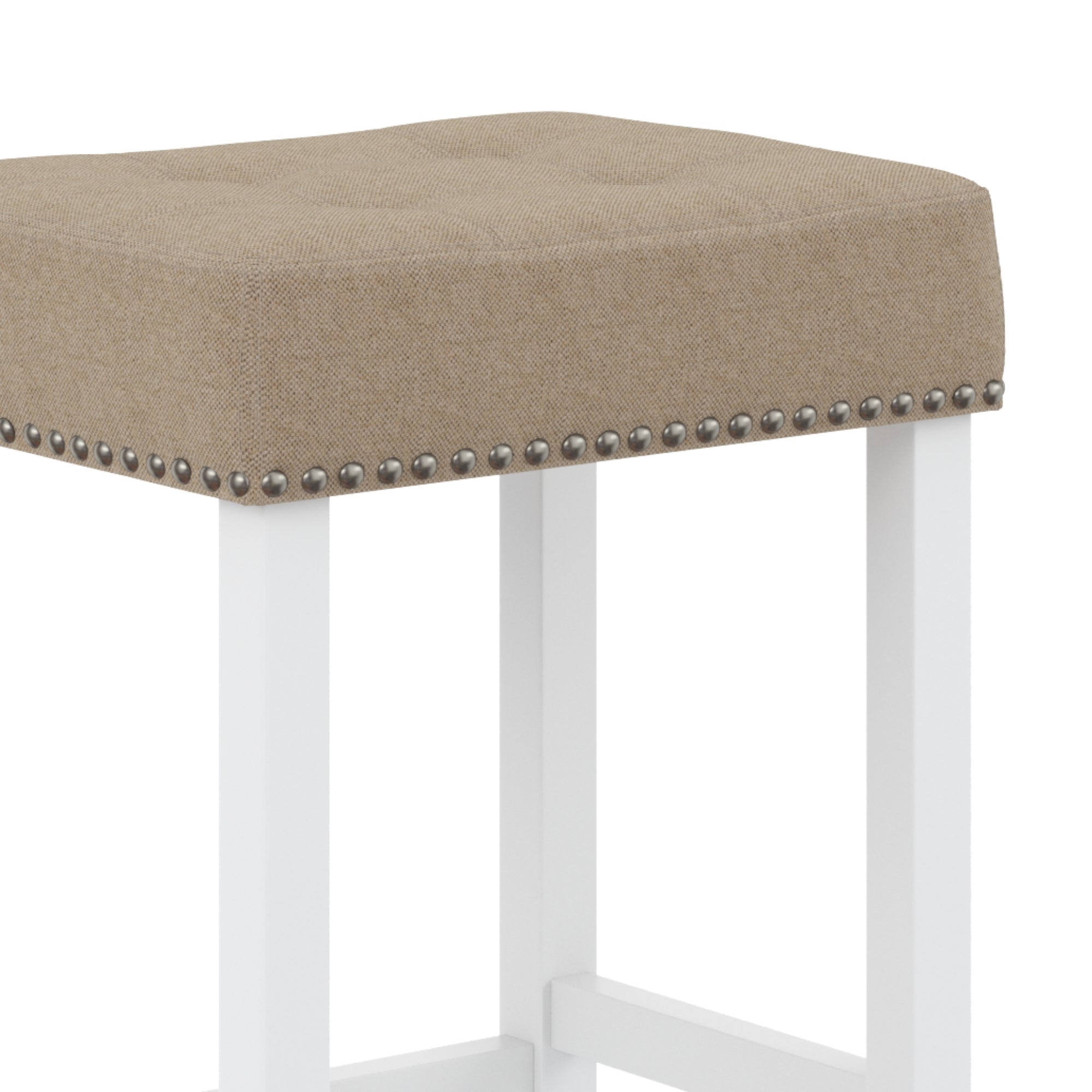 Hylie Upholstered Wood Farmhouse Bar Stool Nathan James