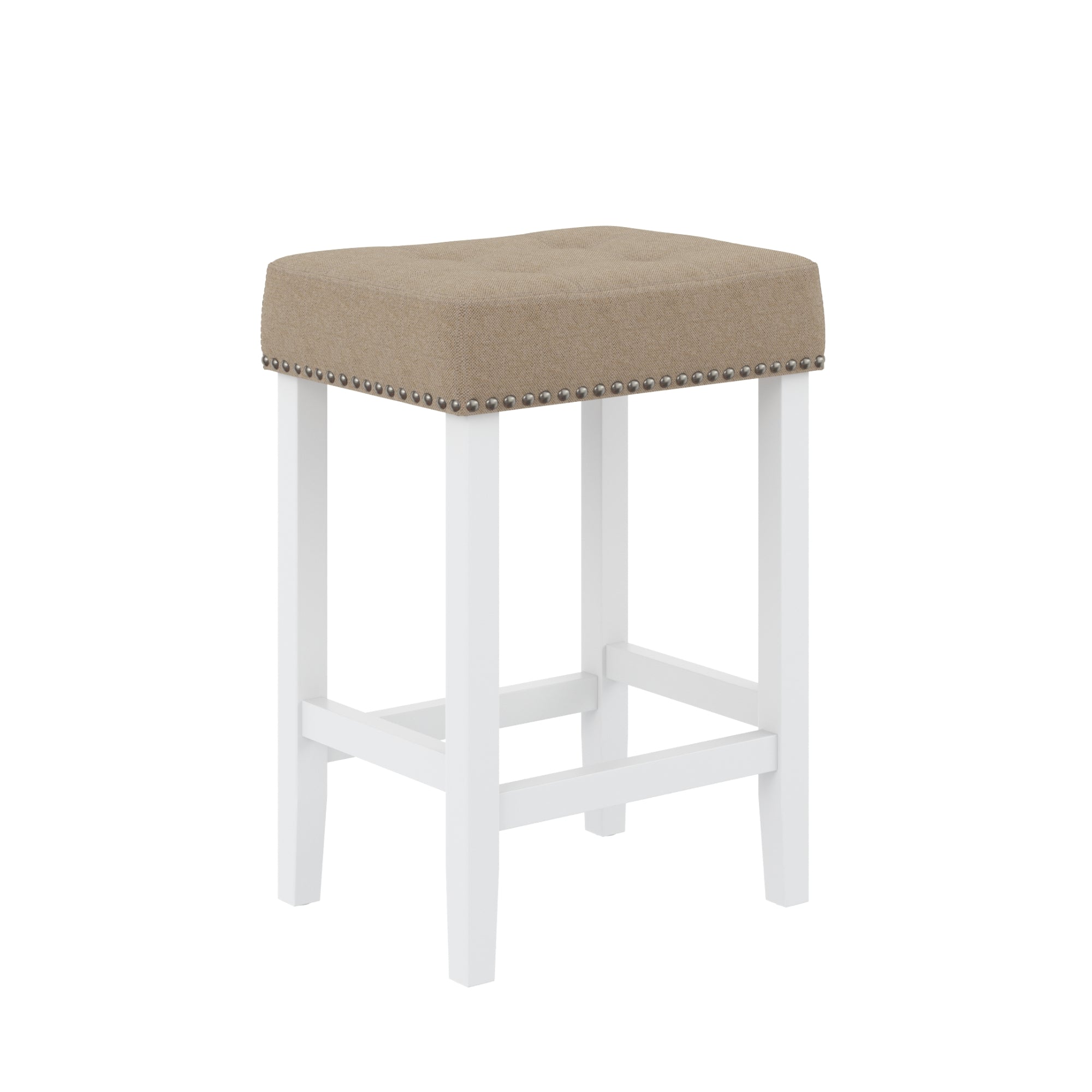 Hylie Upholstered Wood Farmhouse Bar Stool Nathan James