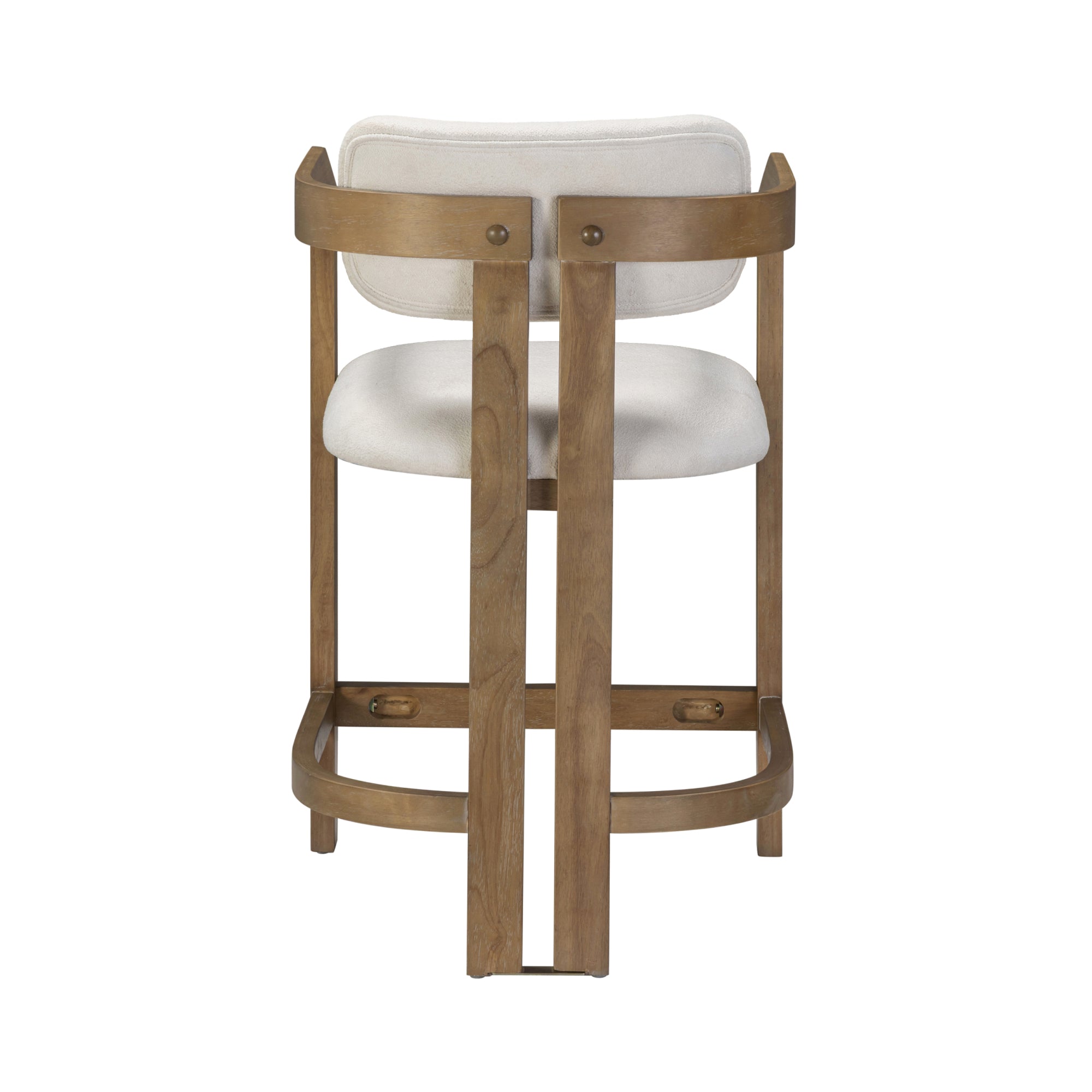 Veya Bar Stool Boucle Light Brown Set of 4 | Nathan James