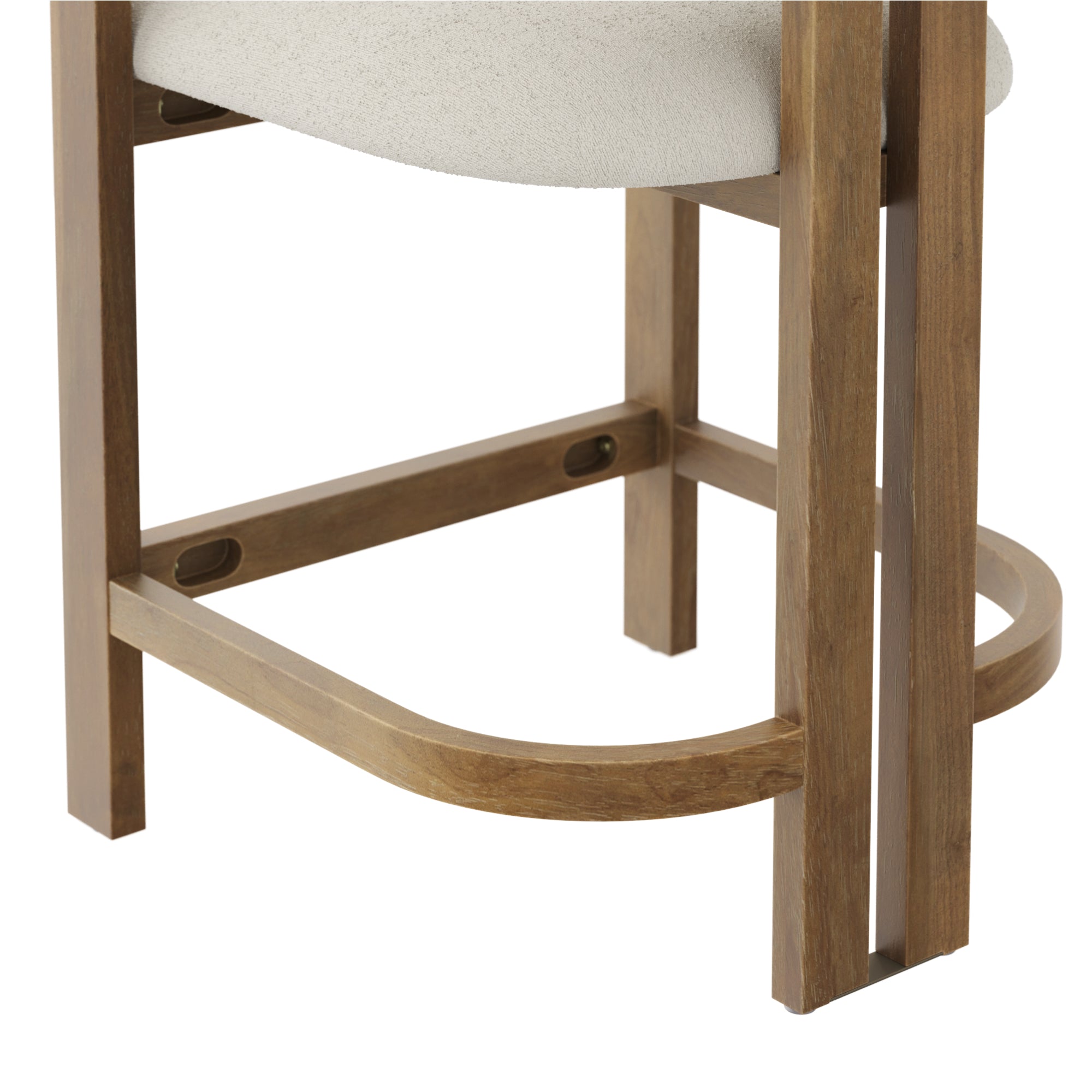 Veya Bar Stool Boucle Light Brown Set of 3 | Nathan James