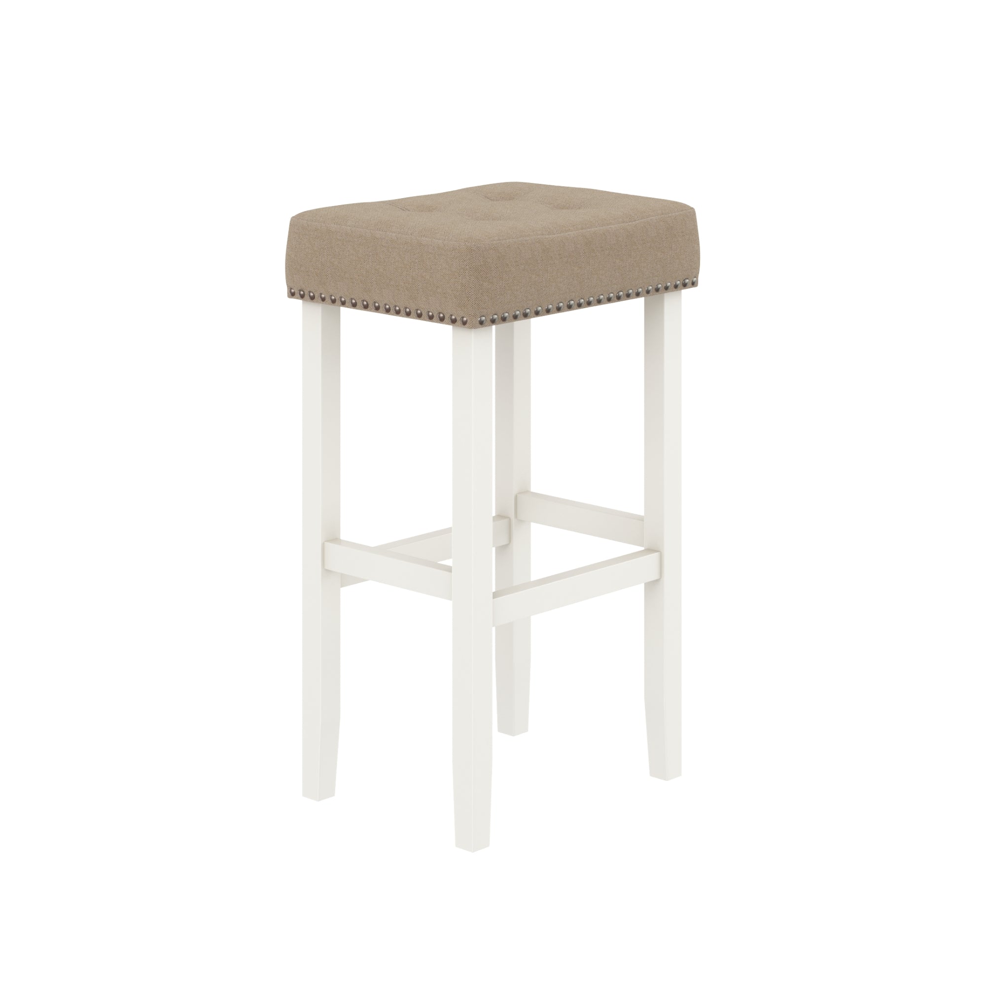 Hylie Upholstered Wood Farmhouse Bar Stool Nathan James