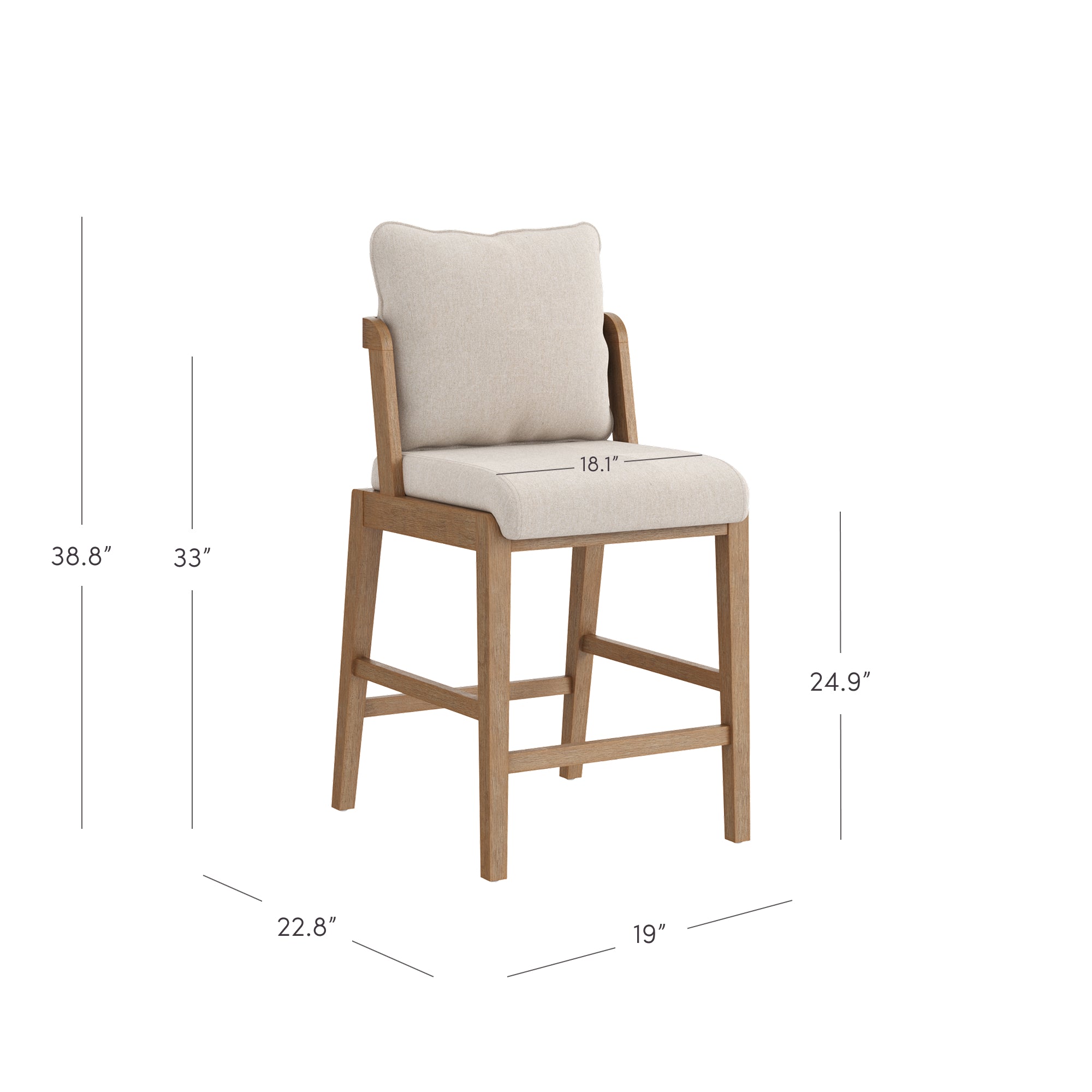 Nathan James Scandinavian Bar Stool - Thumbnail 5