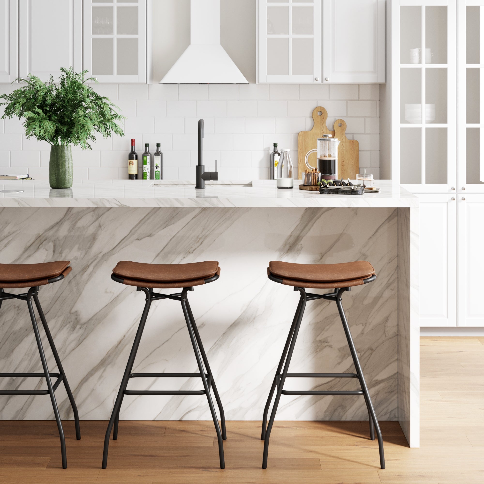 Backless kitchen bar stools hot sale