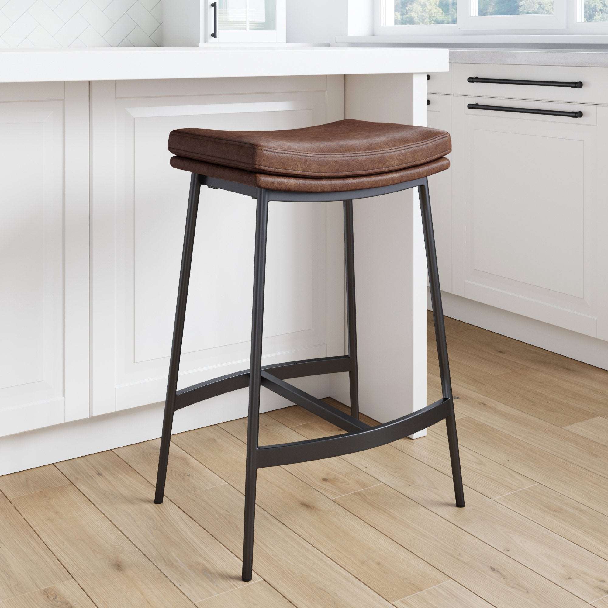 Backless saddle counter discount stools