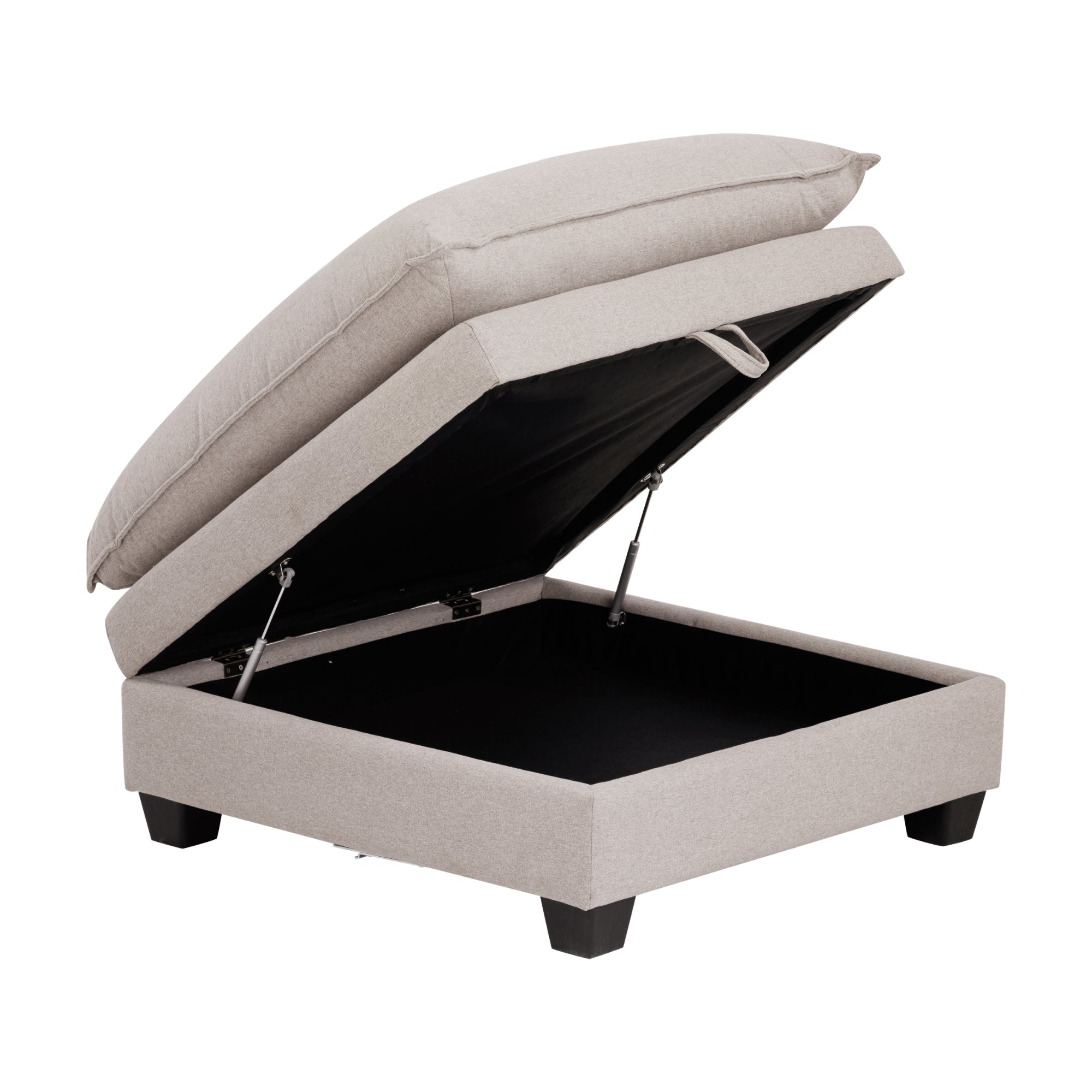 Soft Fabric Hidden Storage Ottoman - Thumbnail 2