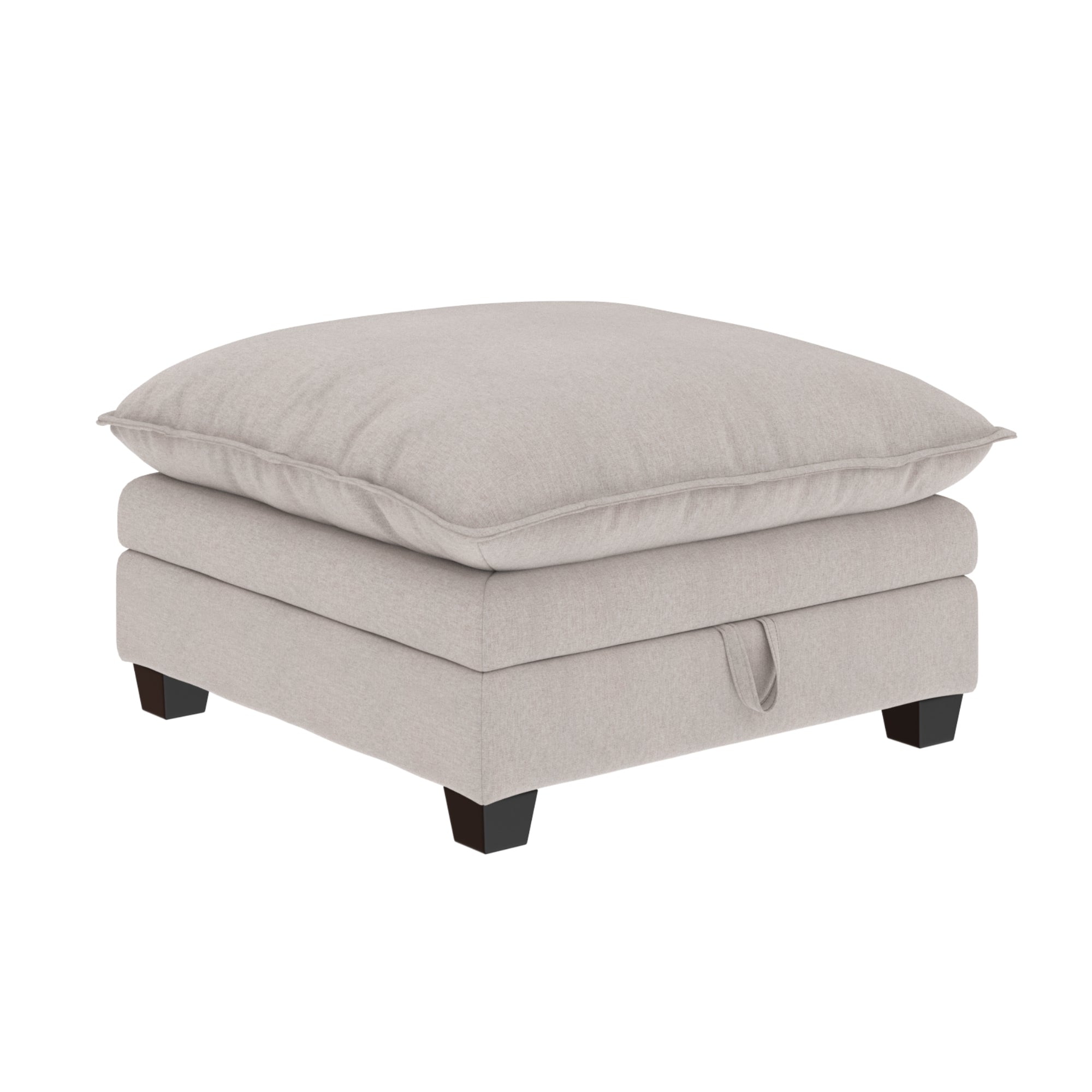 Soft Fabric Hidden Storage Ottoman