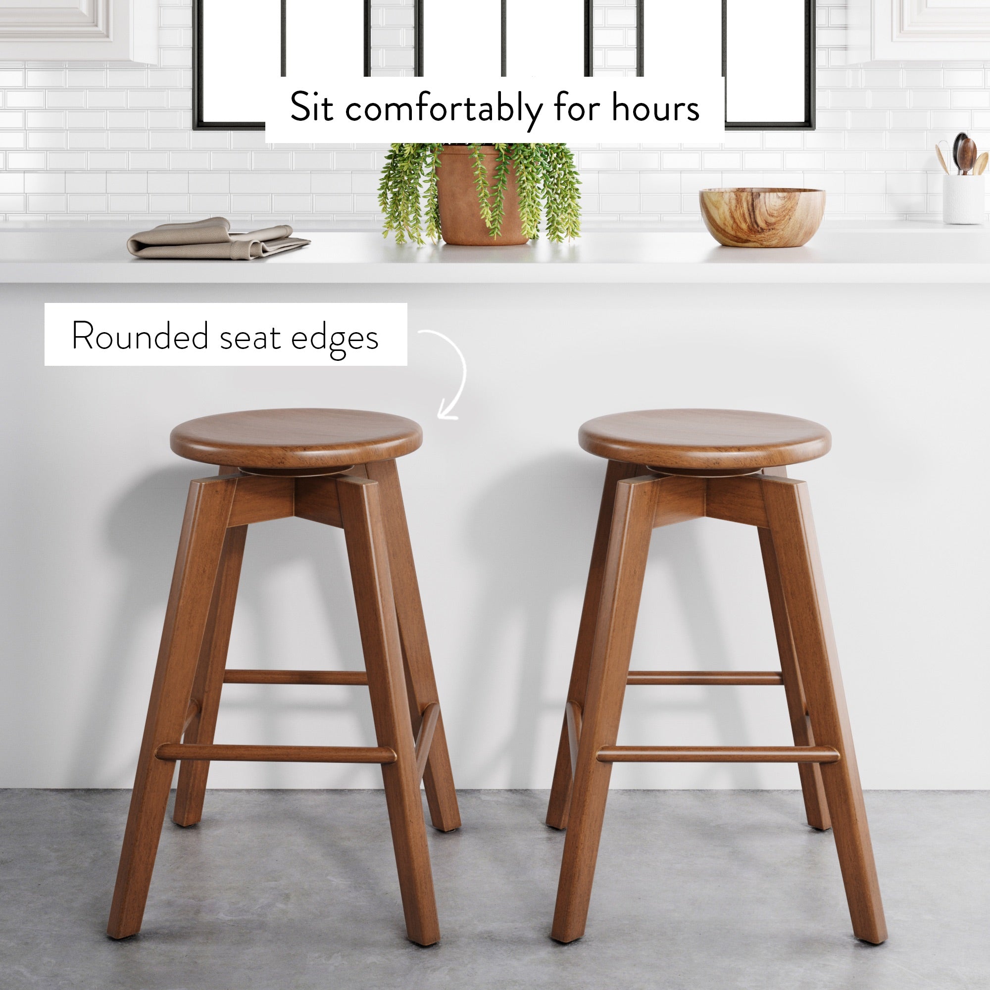 Nathan swivel store bar stool