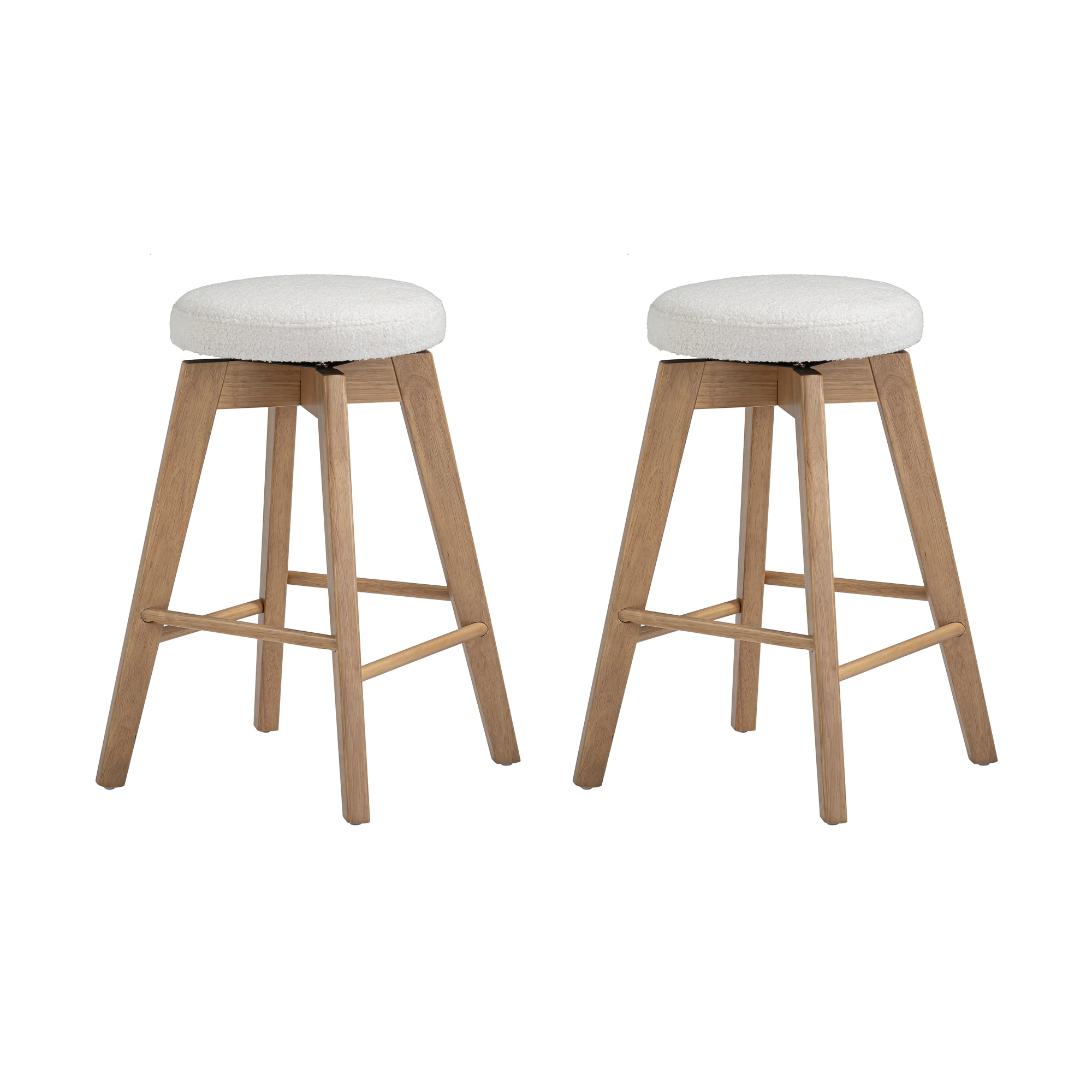 Amalia Wood Counter Height Swivel Counter Stool | Nathan James