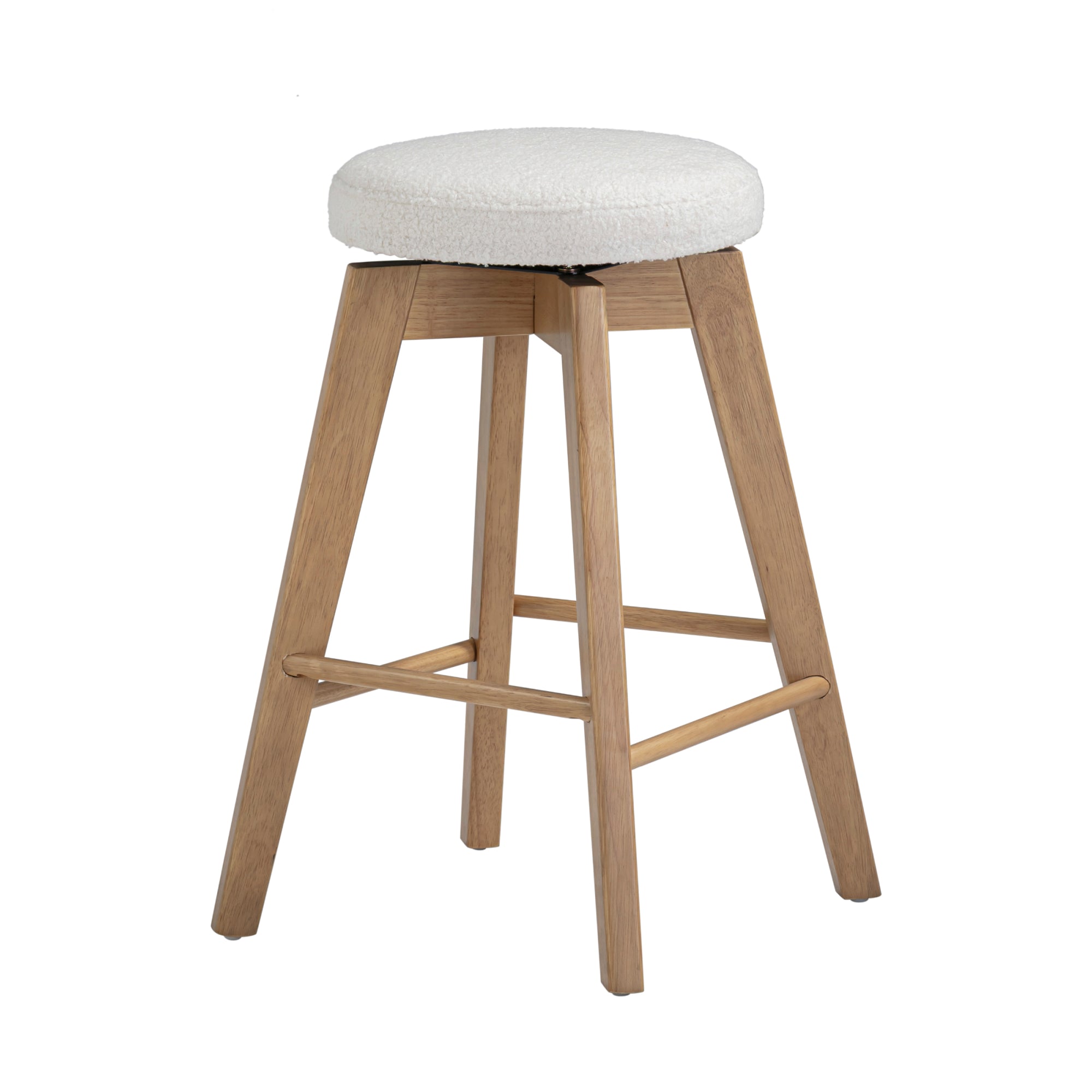 Amalia Wood Counter Height Swivel Counter Stool | Nathan James