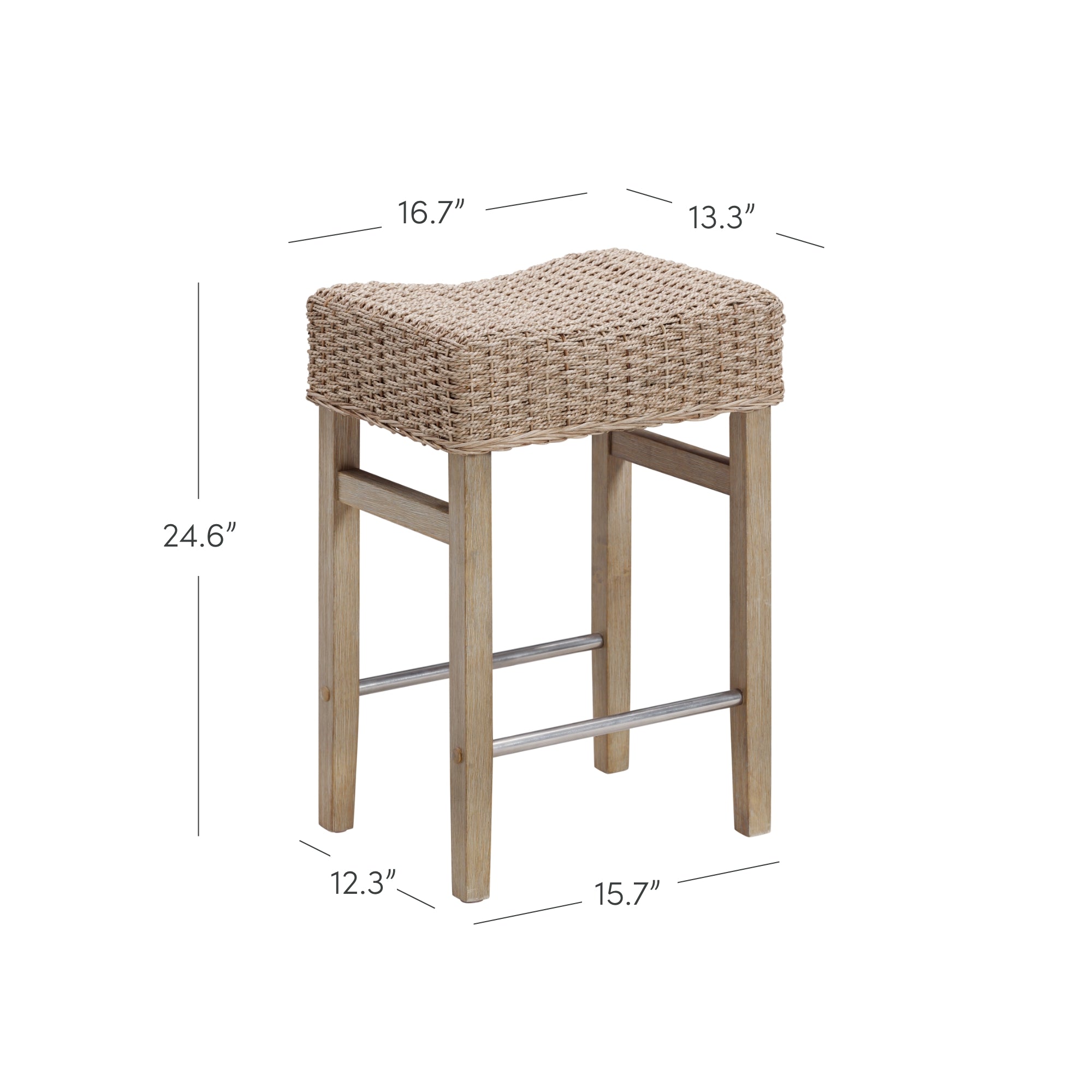 Seagrass Counter Height Bar Stools Brown - Thumbnail 5
