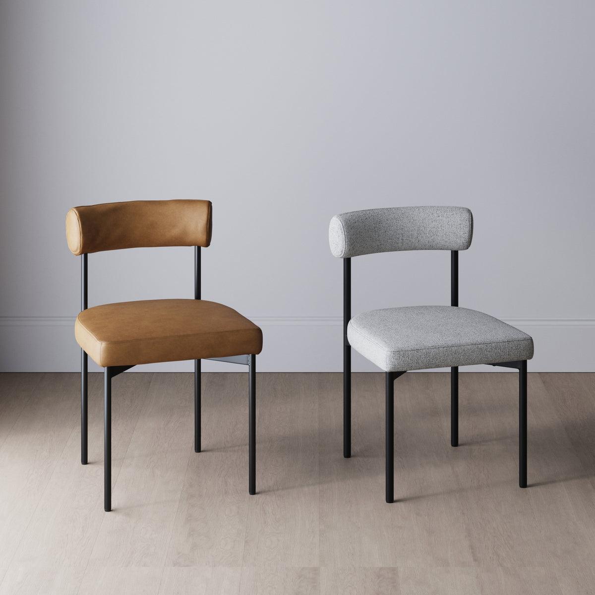 Dahlia Modern Brown Vegan Leather Dining Room Chair | Nathan James