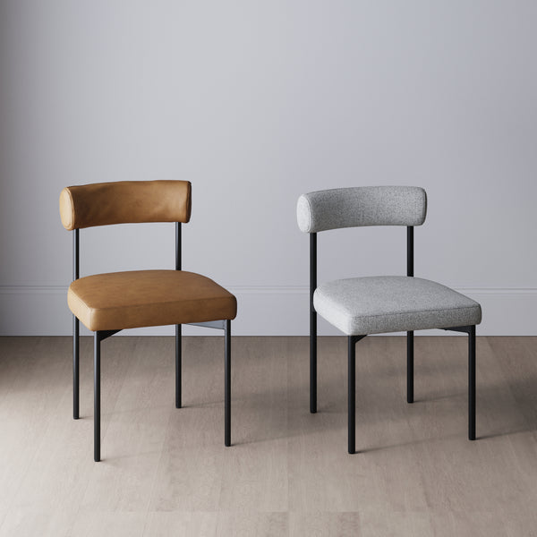 Dahlia Set of 6 Faux Leather Modern Dining Chairs | Nathan James