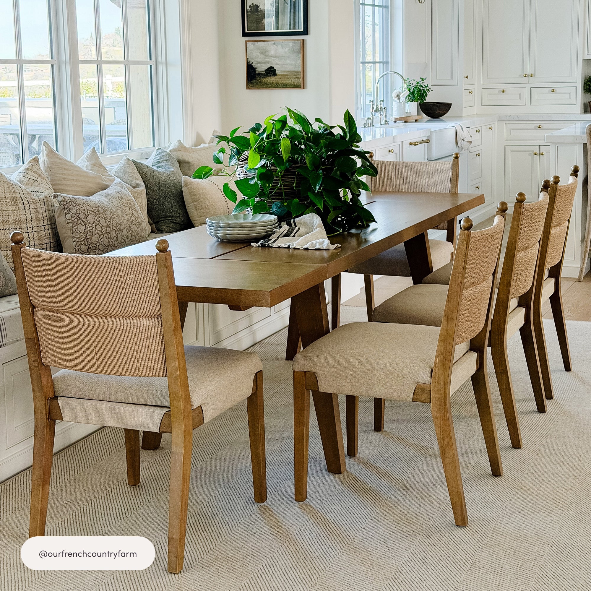 Cove Dining Chair Natural Flax Seagrass Set of 2 | Nathan James